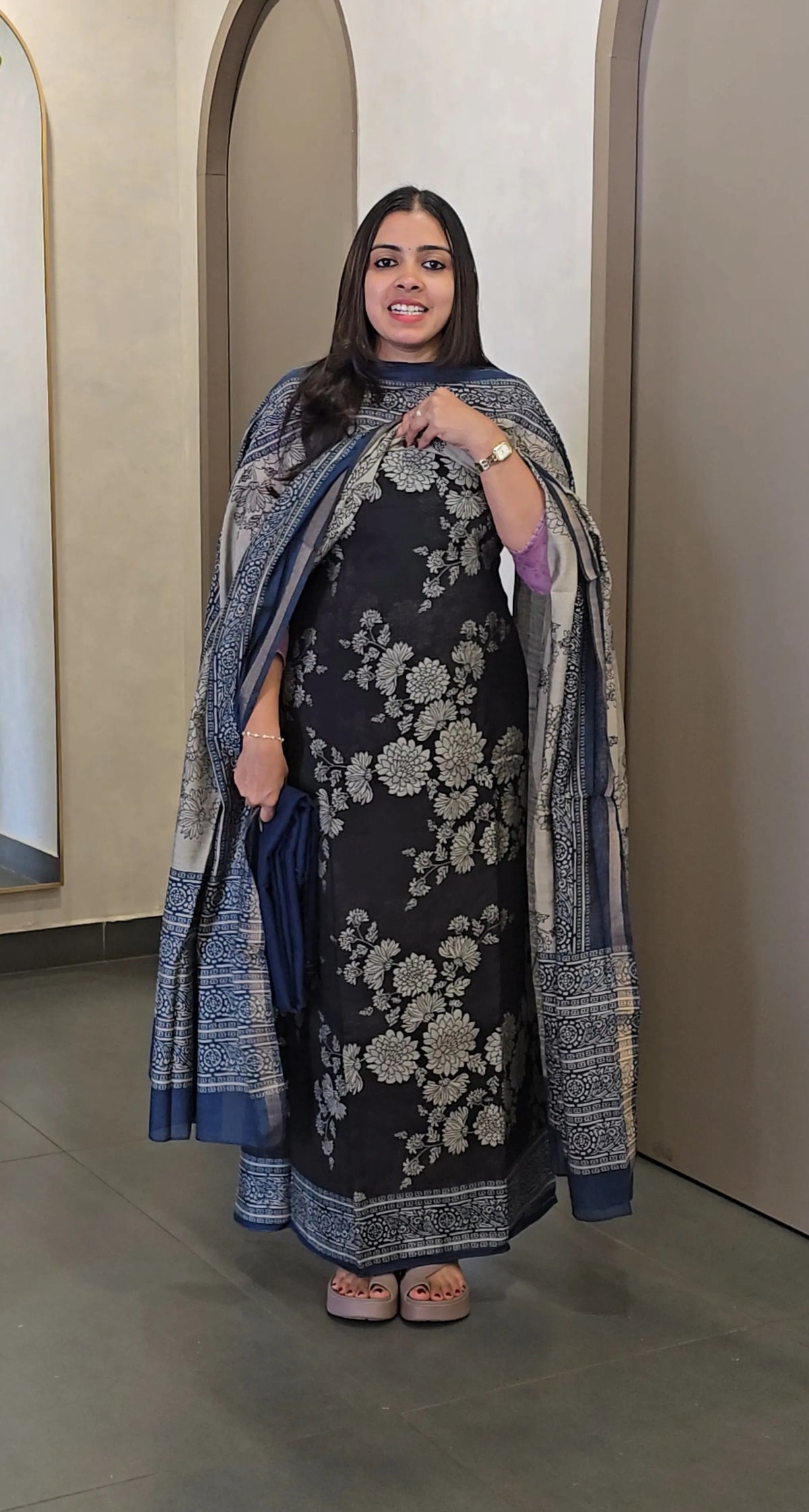 Chanderi Silk Salwarsuit - SC 10805