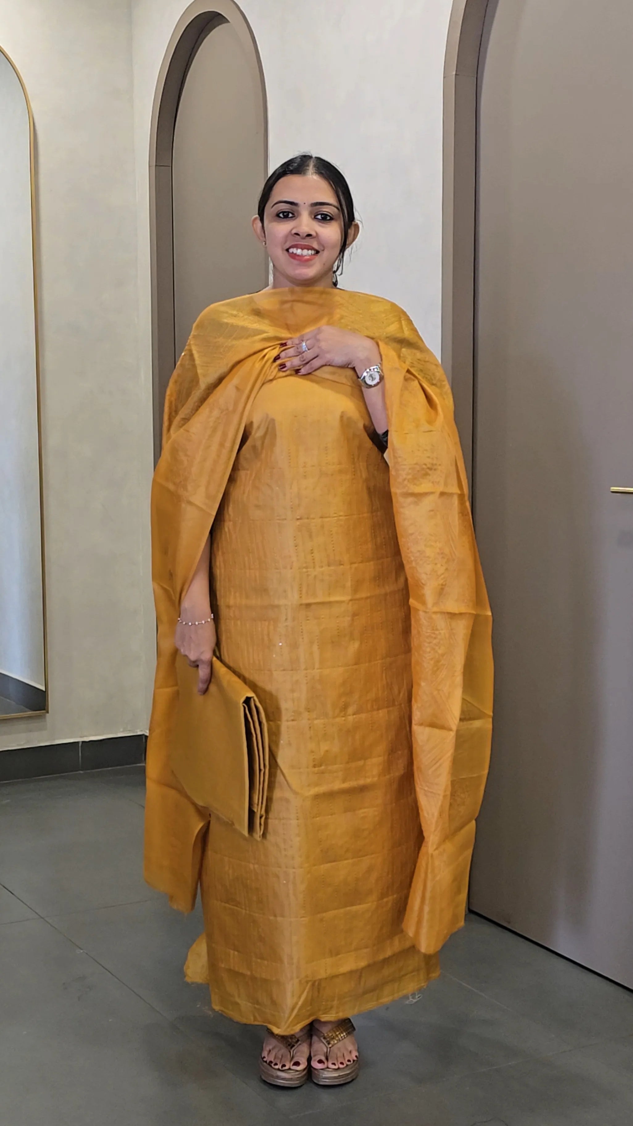 Pure Tussar Silk Salwarsuit - SC 10636