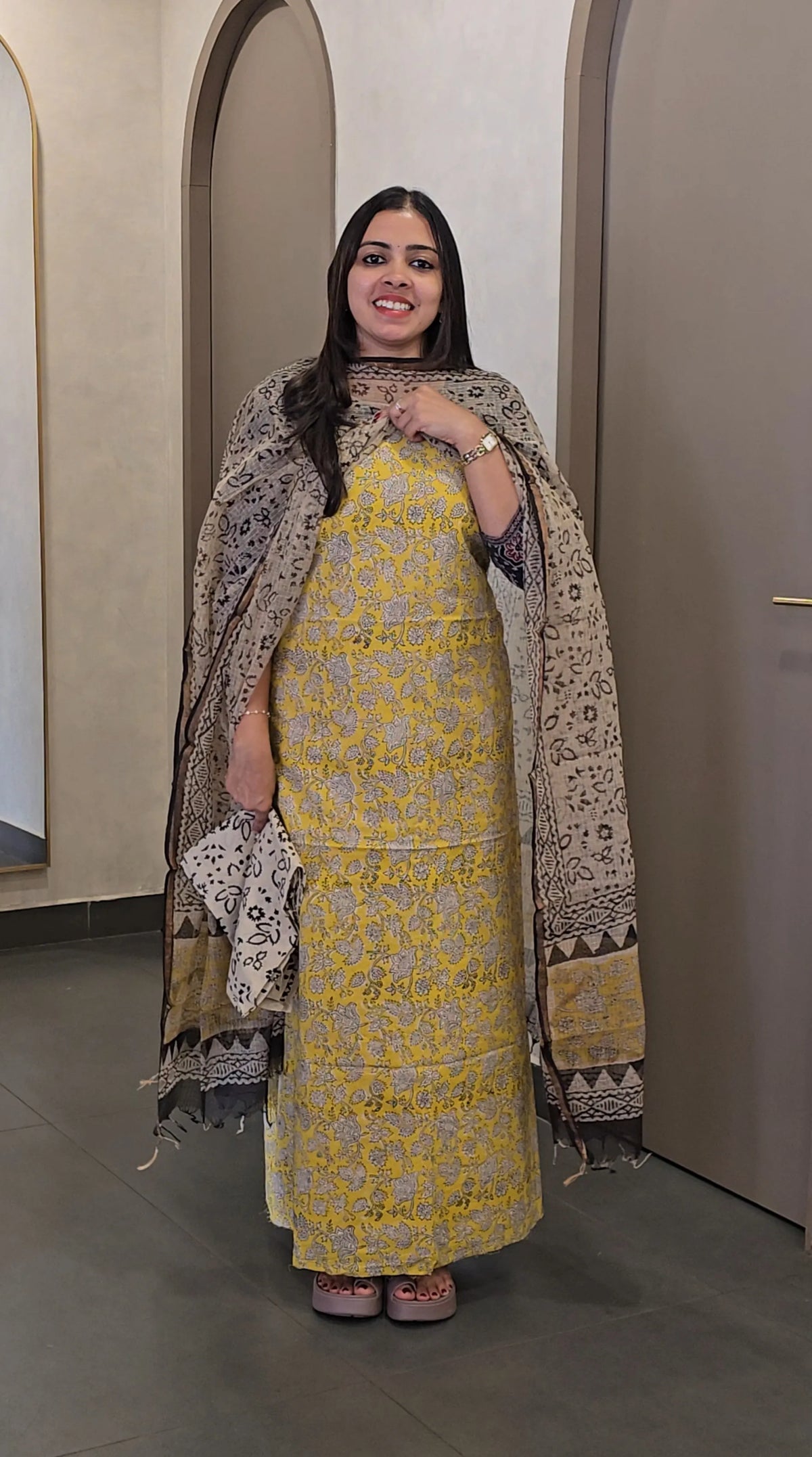 Cotton Salwarsuit with Kota Doria Dupatta - SC 10815