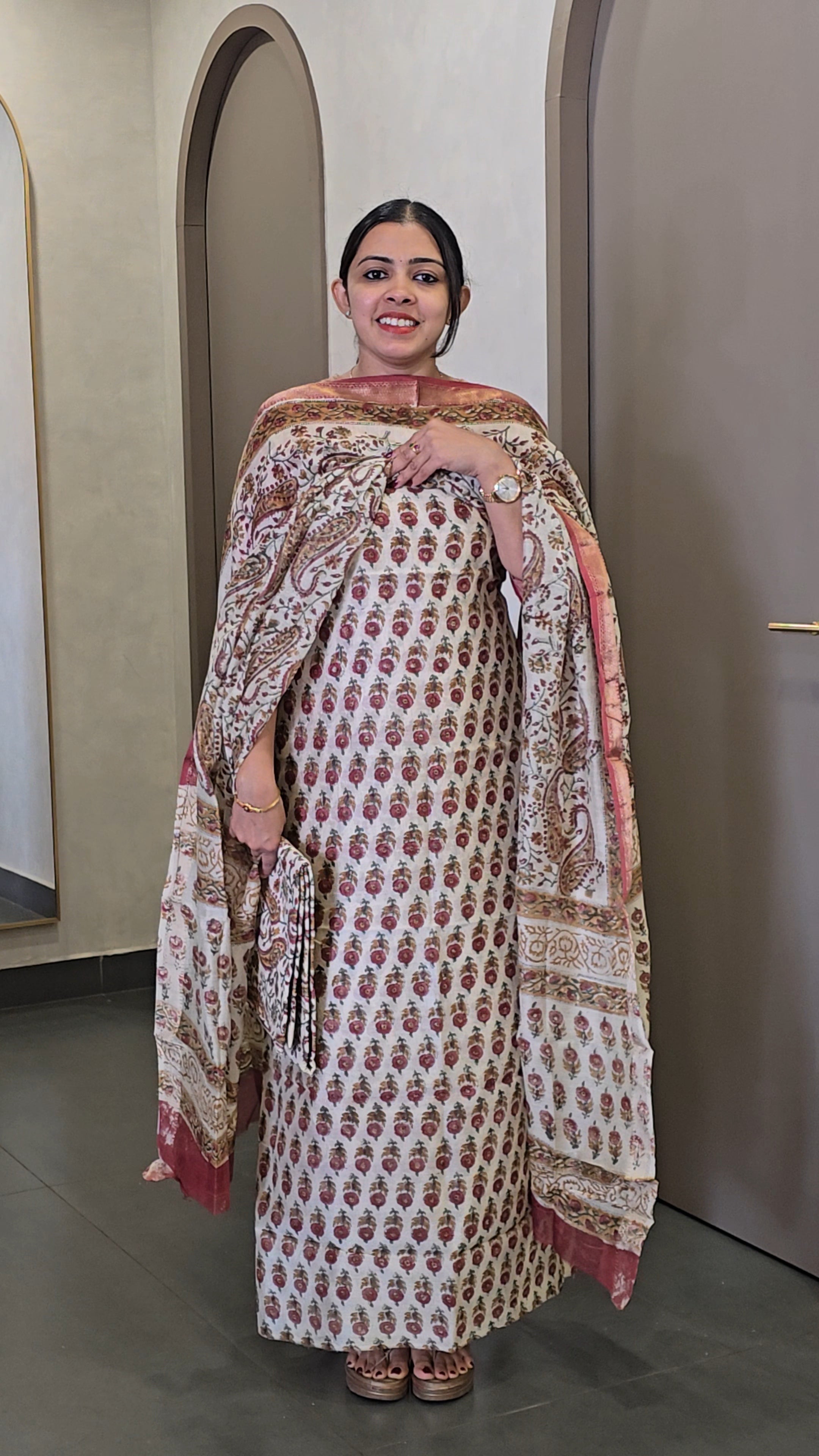 Maheshwari Silk Salwarsuit - SC 10339