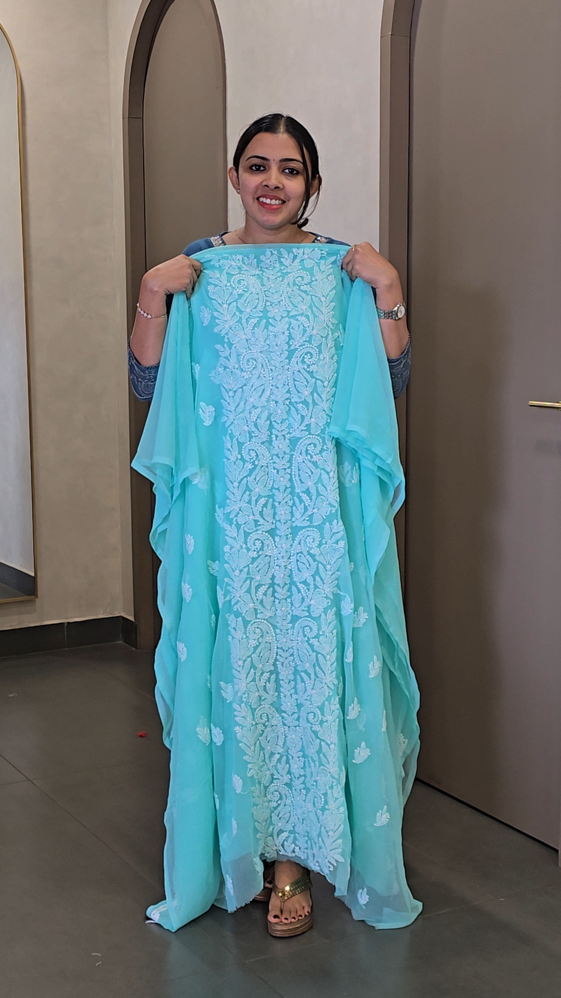 Georgette Chikankari Salwar Suit -SC 10409