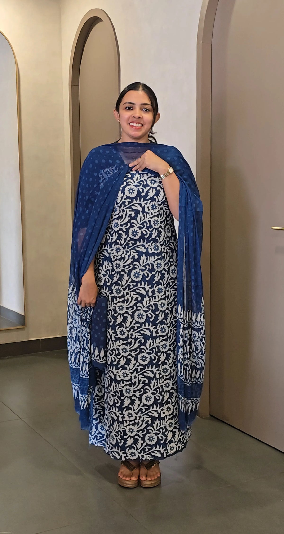 Cotton Salwarsuit with Chiffon Dupatta - SC 10332