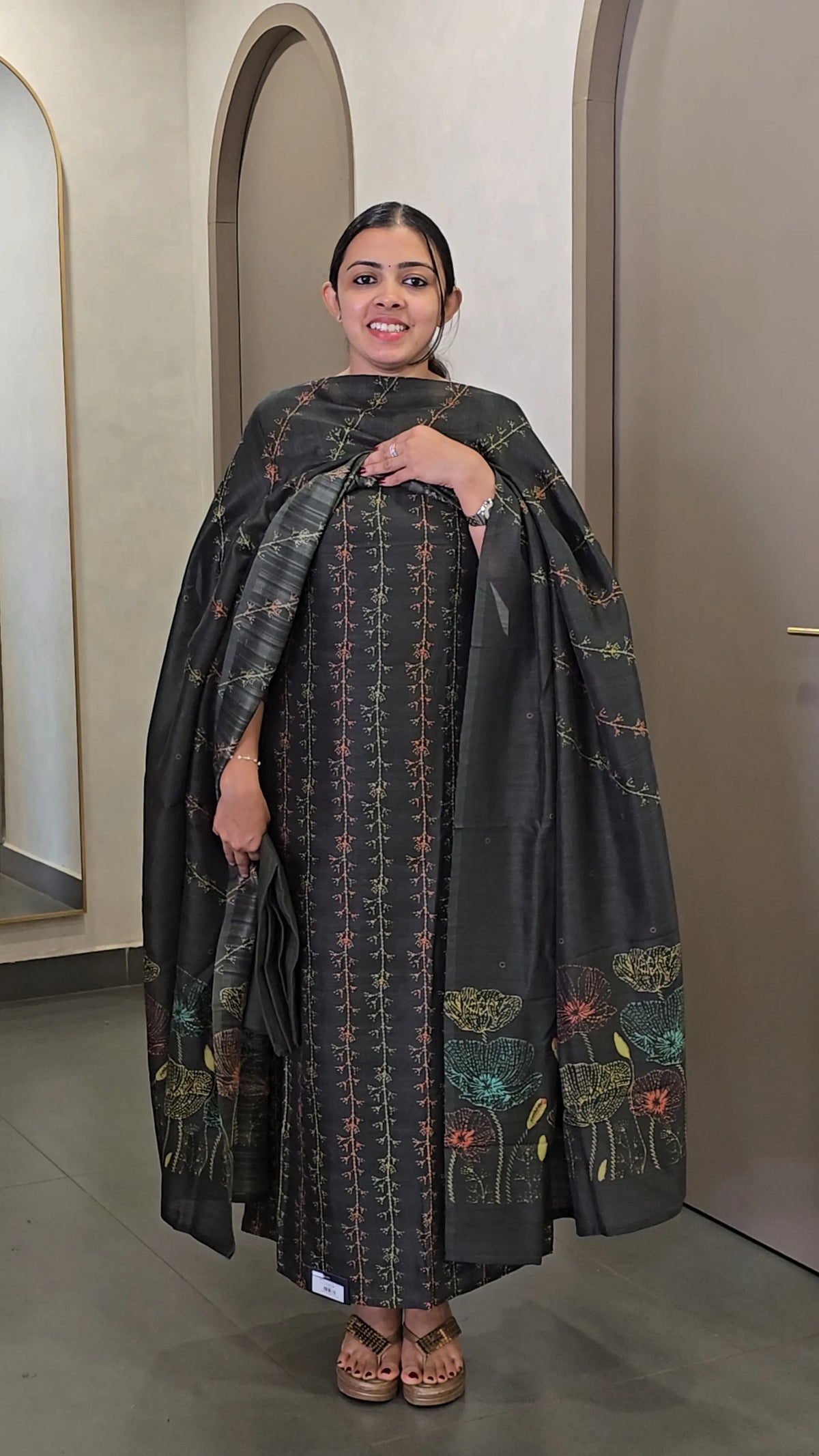 Semi Rawsilk Salwarsuit - SC 10715