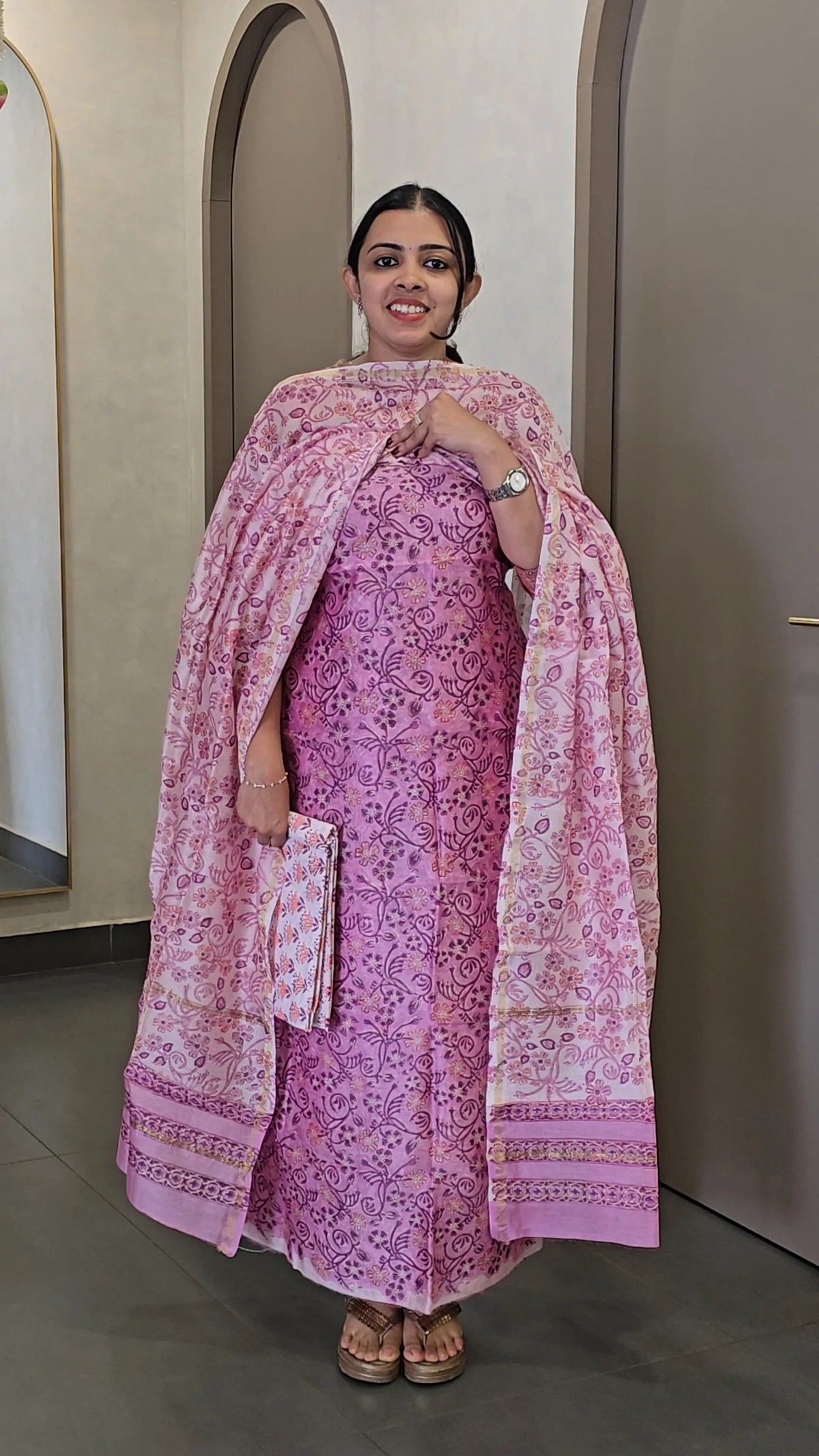 Chanderi Silk Salwar Suit - SC 10724