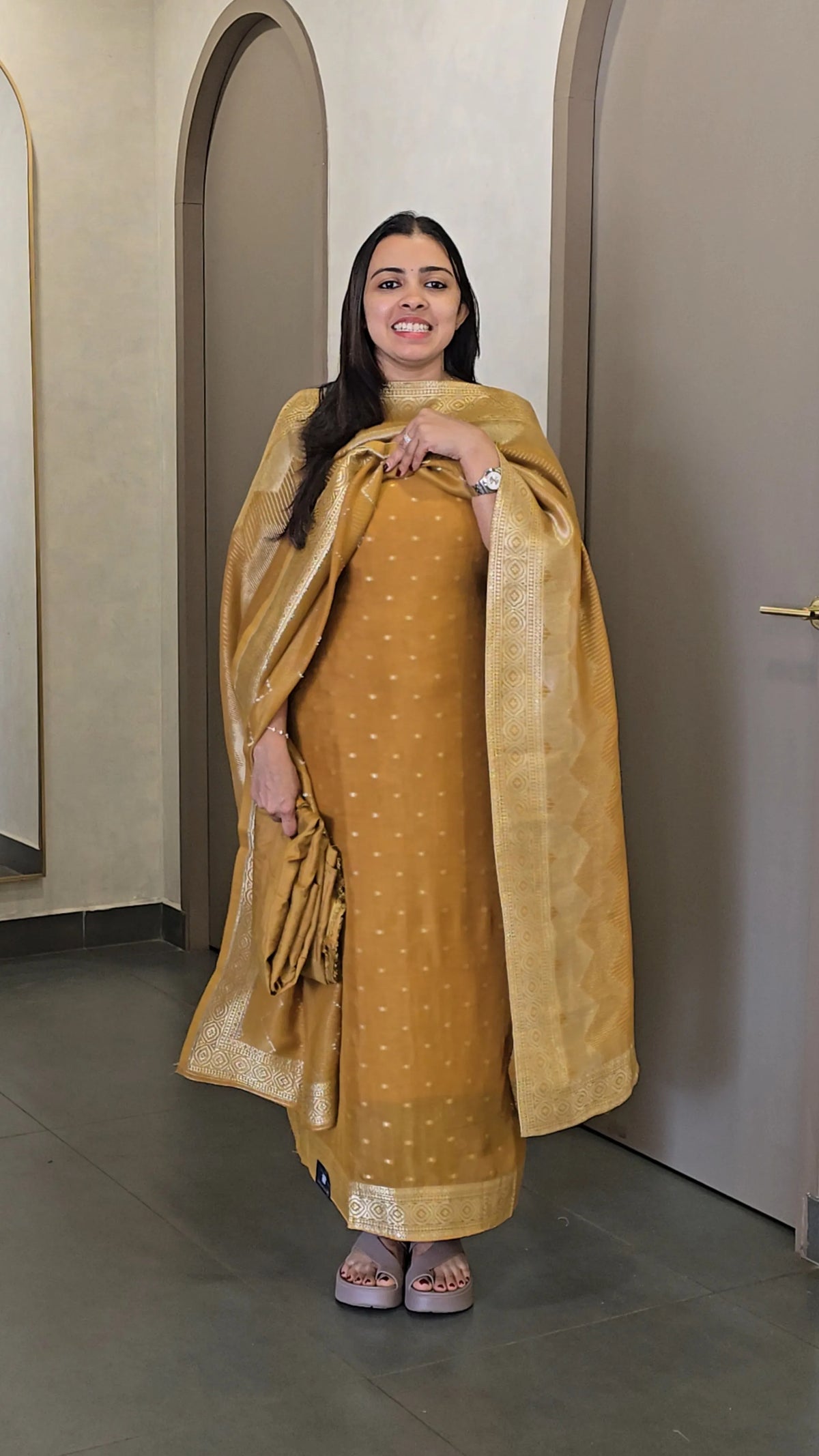 Viscose Georgette Banarasi Salwarsuit - SC 10777