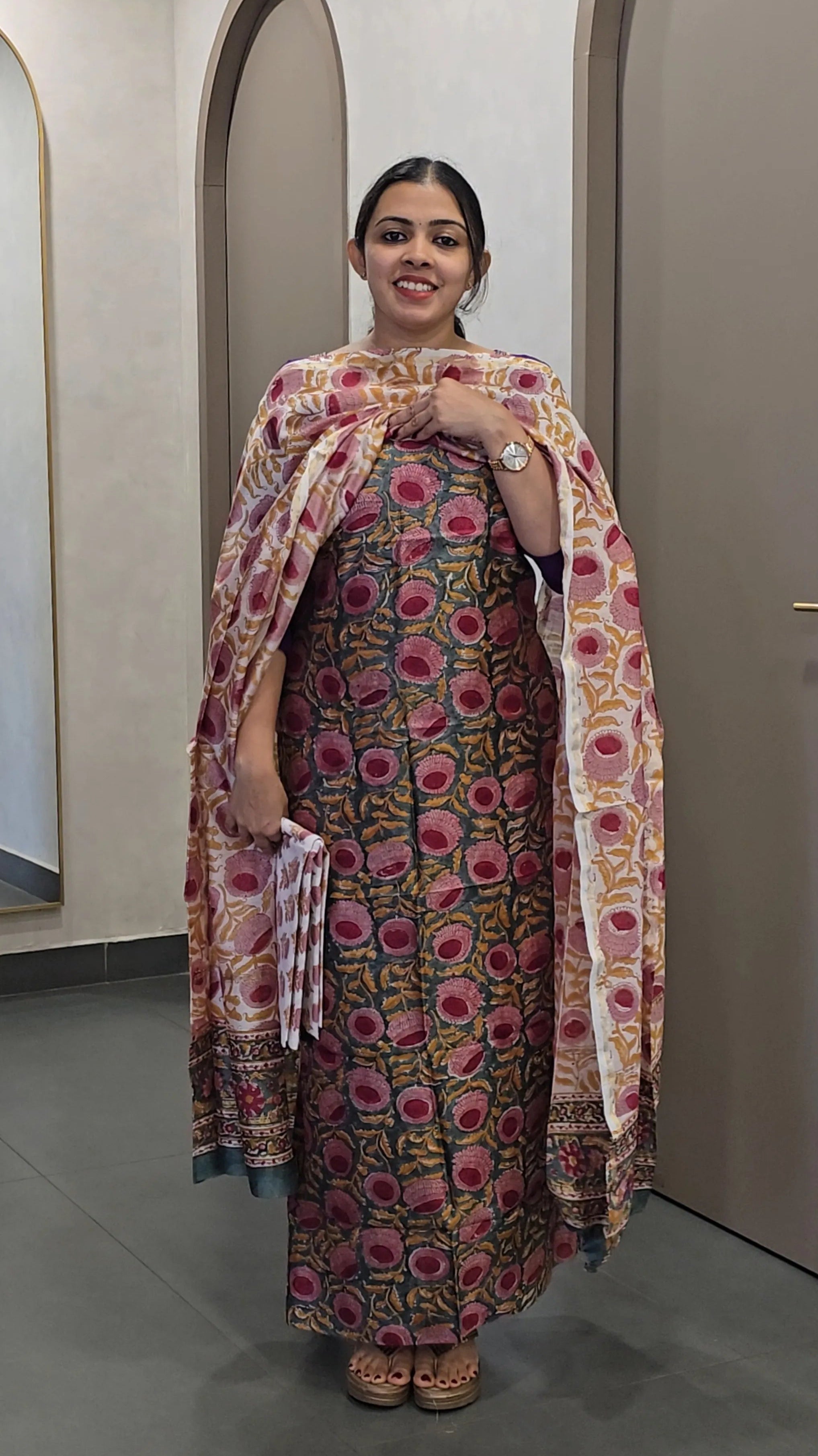Chanderi Silk Salwarsuit - SC 9455