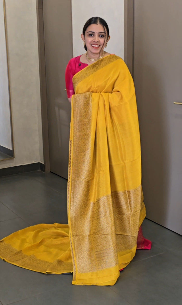Raw Silk Banarasi Saree - SC 9921