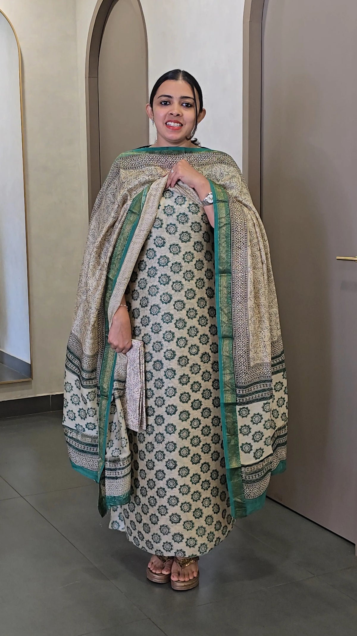 Maheshwari Silk Salwarsuit - SC 10728
