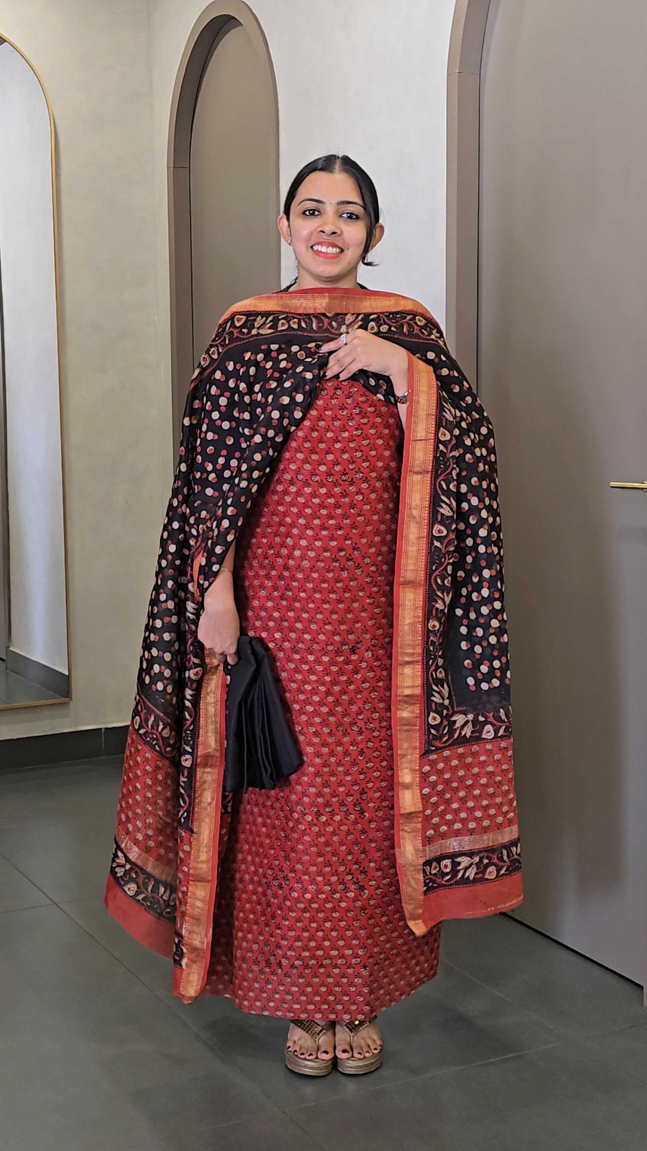 Maheshwari Silk Salwarsuit - SC 10327