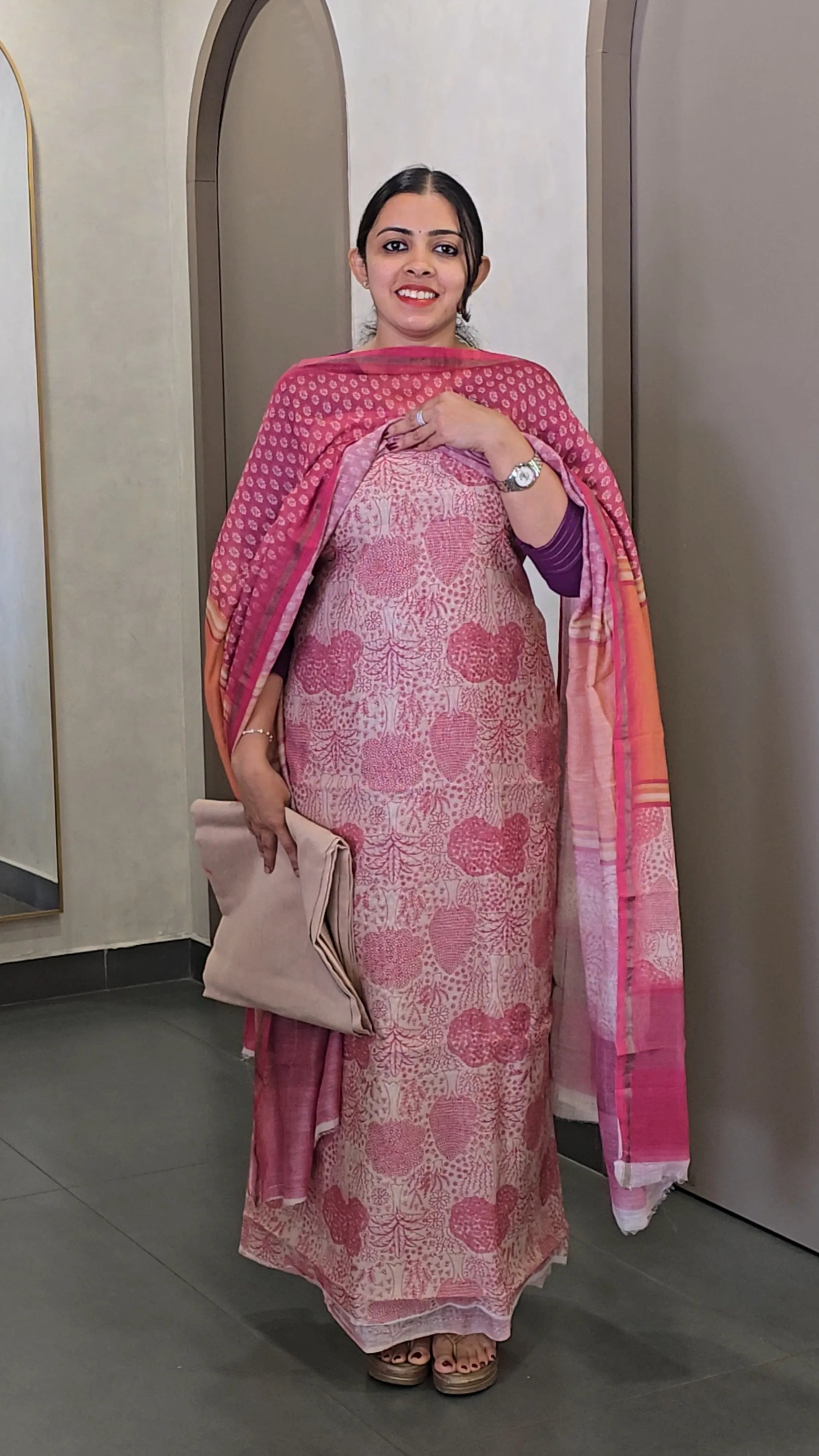 Handpicked Maheshwari Silk Salwarsuit- SC 10640