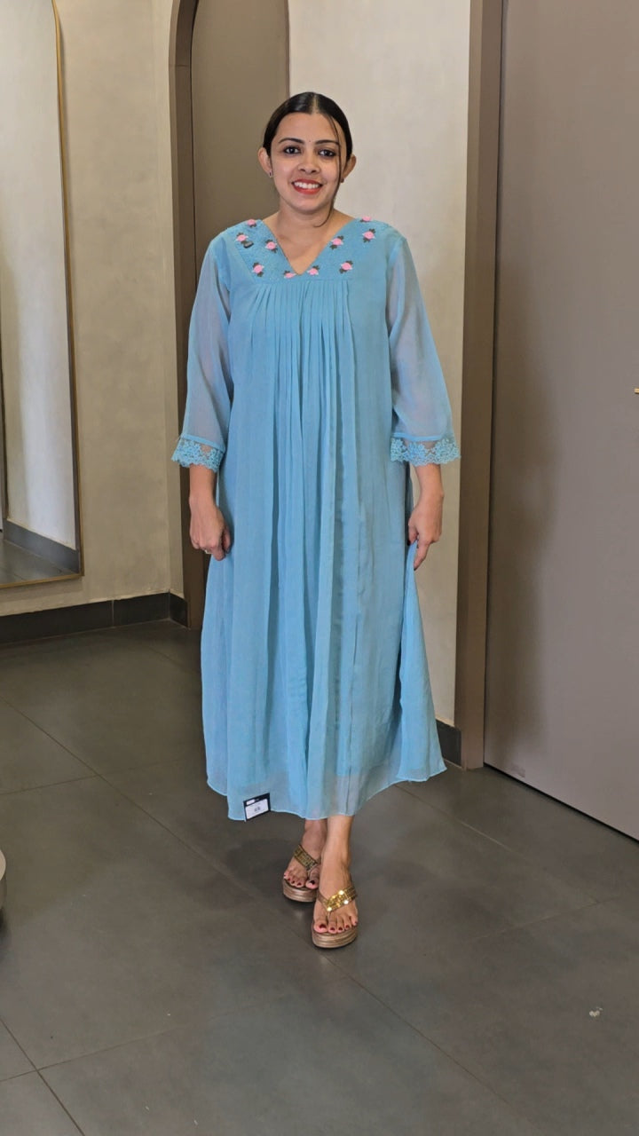 Crepe Party Wear Tops - 9112
