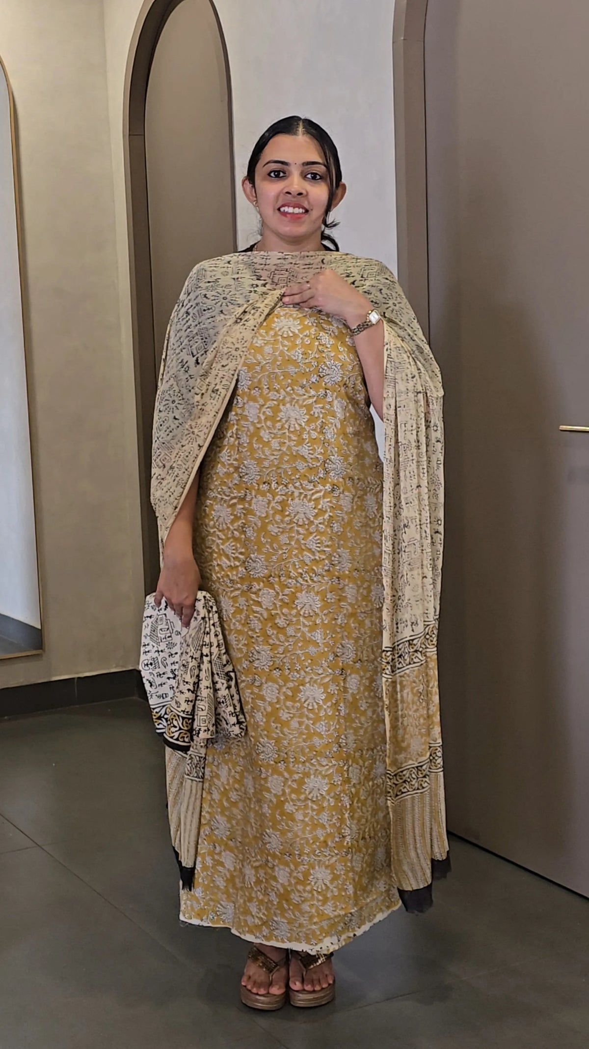 Cotton Salwarsuit with Chiffon Dupatta - SC 10332