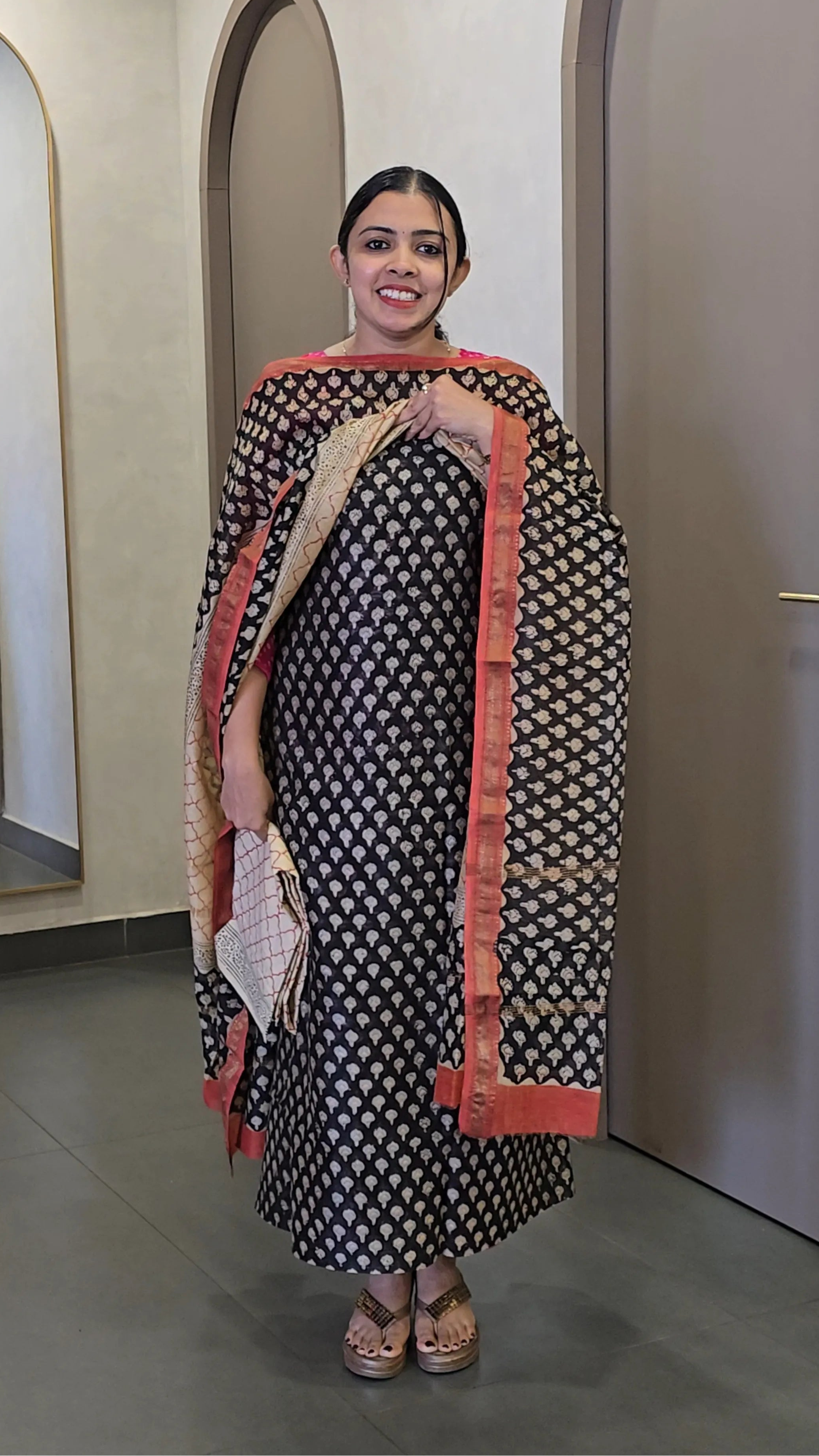 Maheshwari Silk Salwarsuit - SC 9888