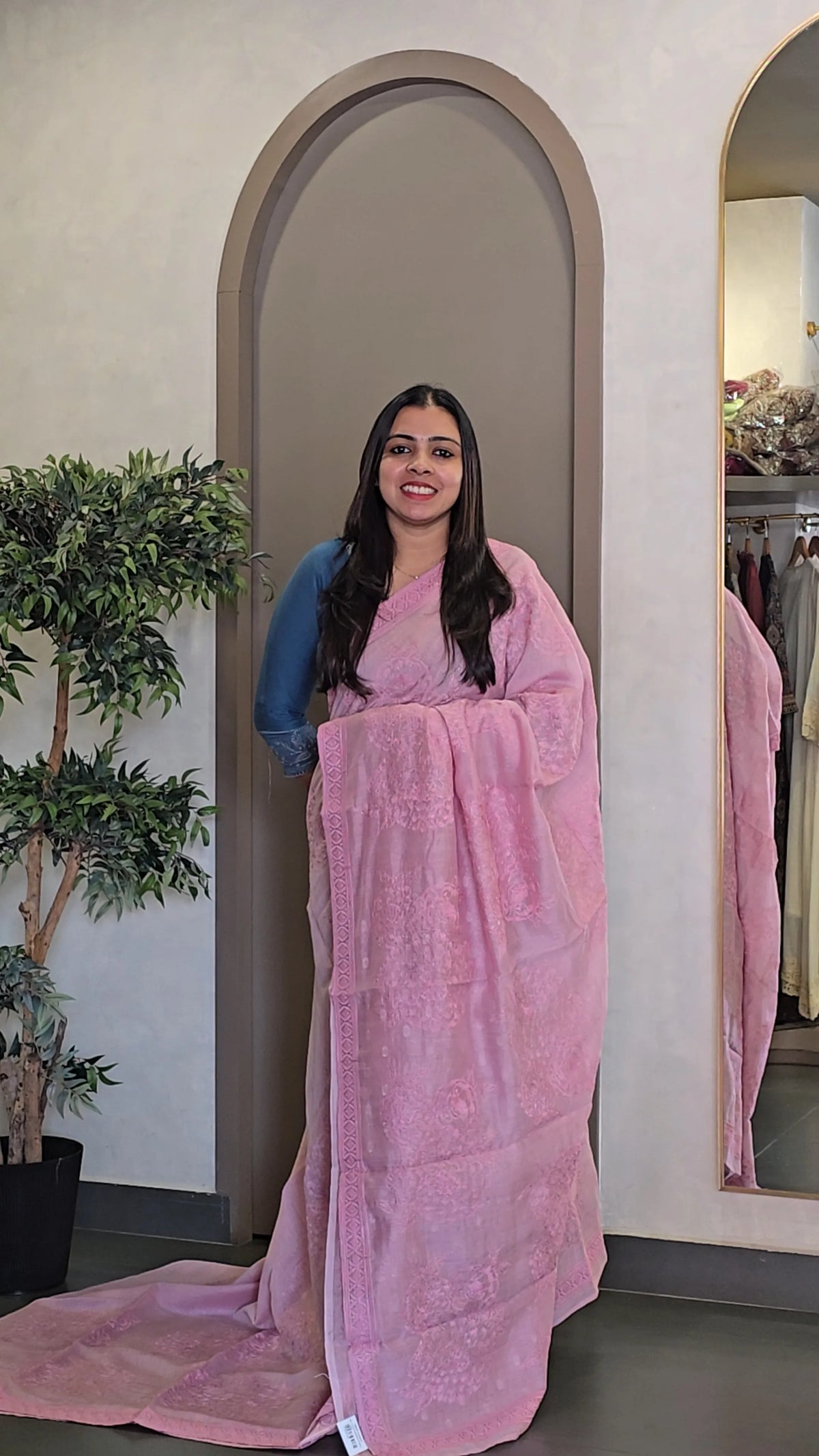 Pure Mulchanderi Saree - SC 10652