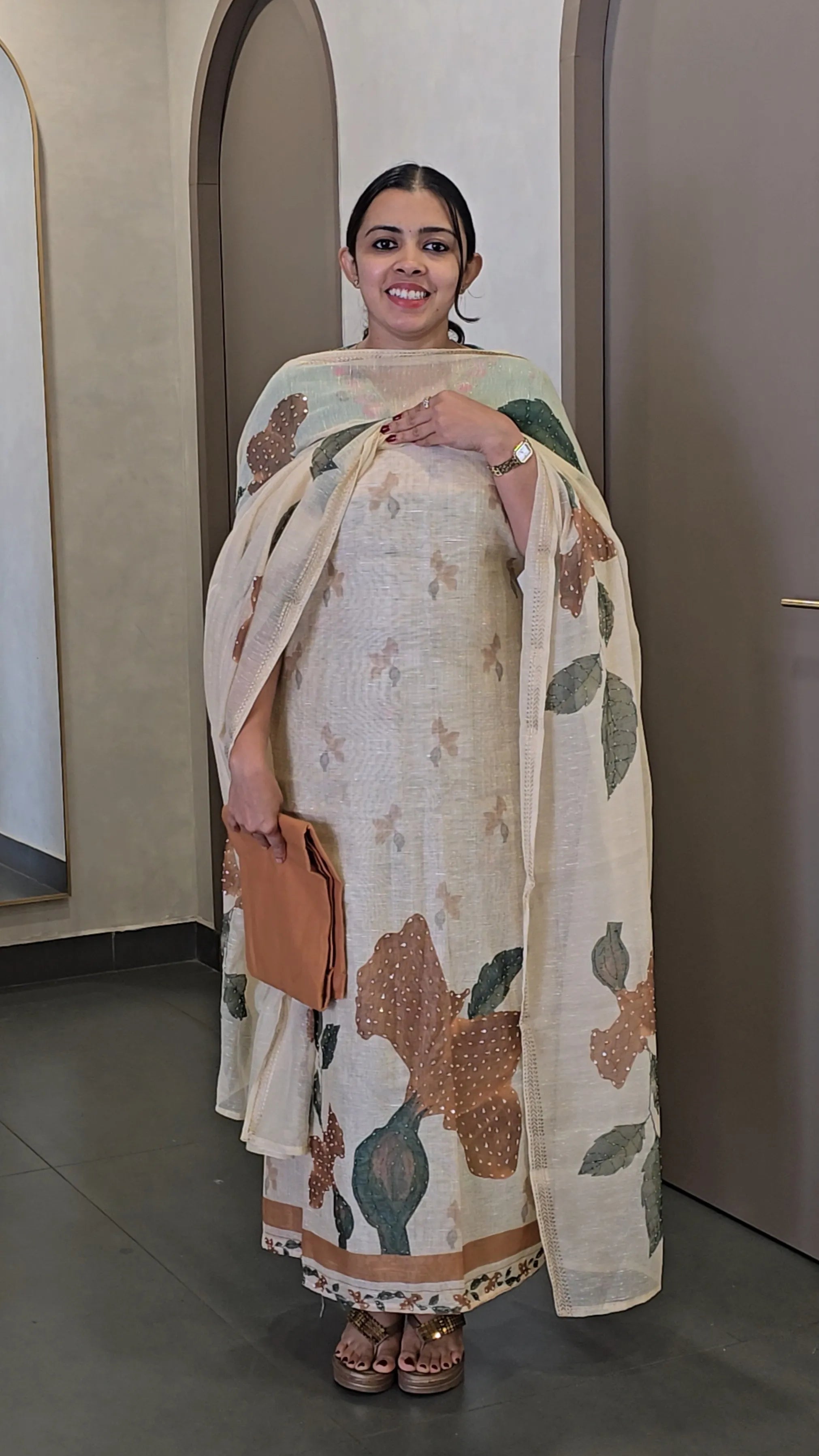 Premium Chanderi Linen Salwarsuit - SC 10475