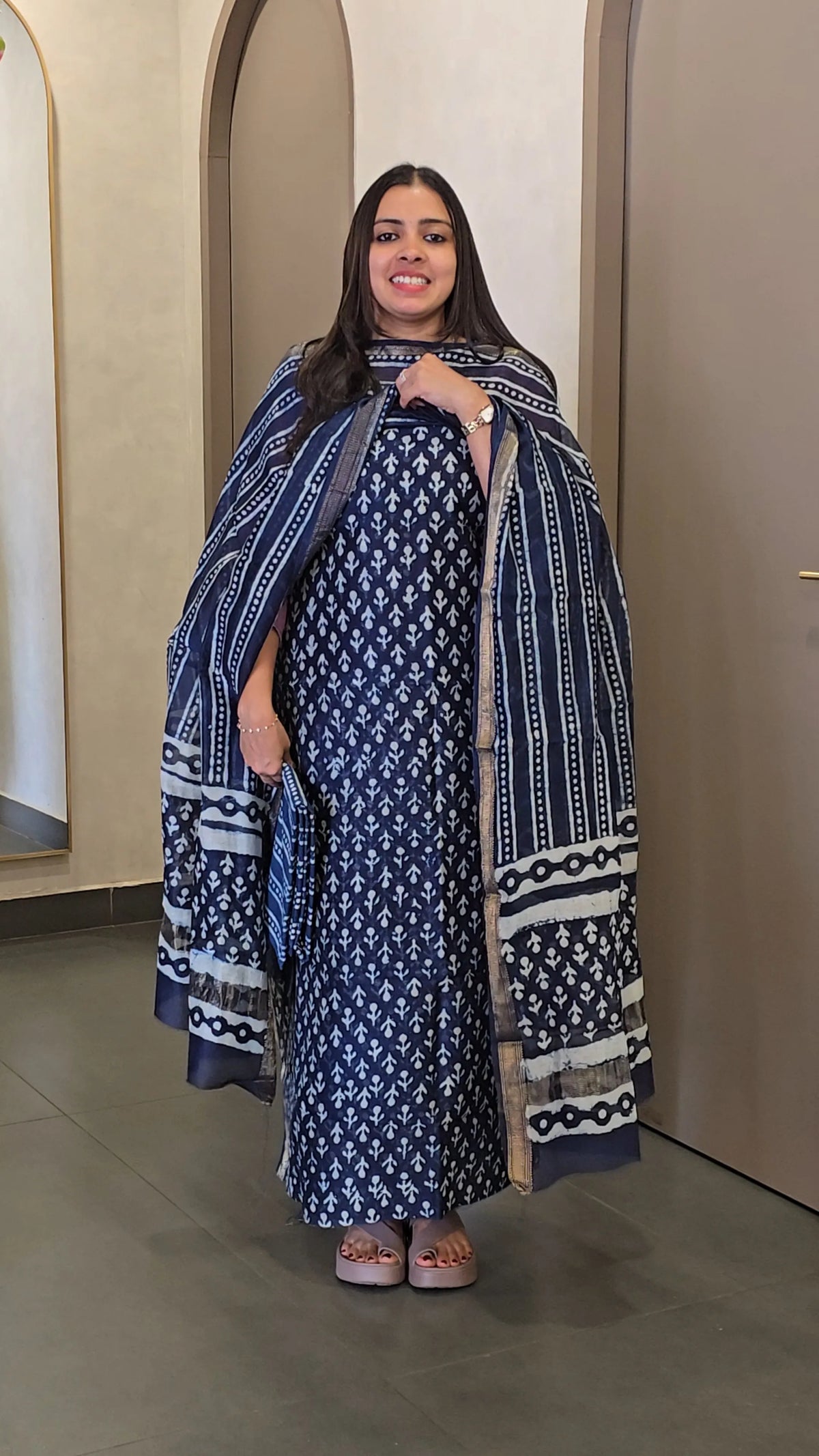 Maheshwari Silk Salwarsuit - SC 10816