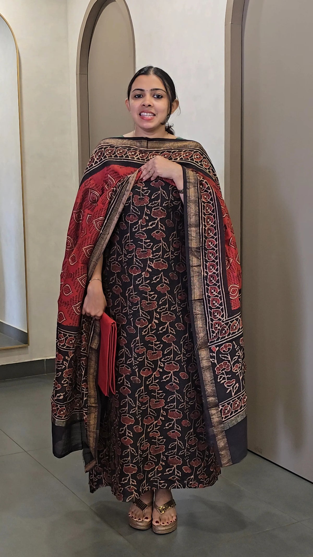 Maheshwari Silk Salwarsuit - SC 10723