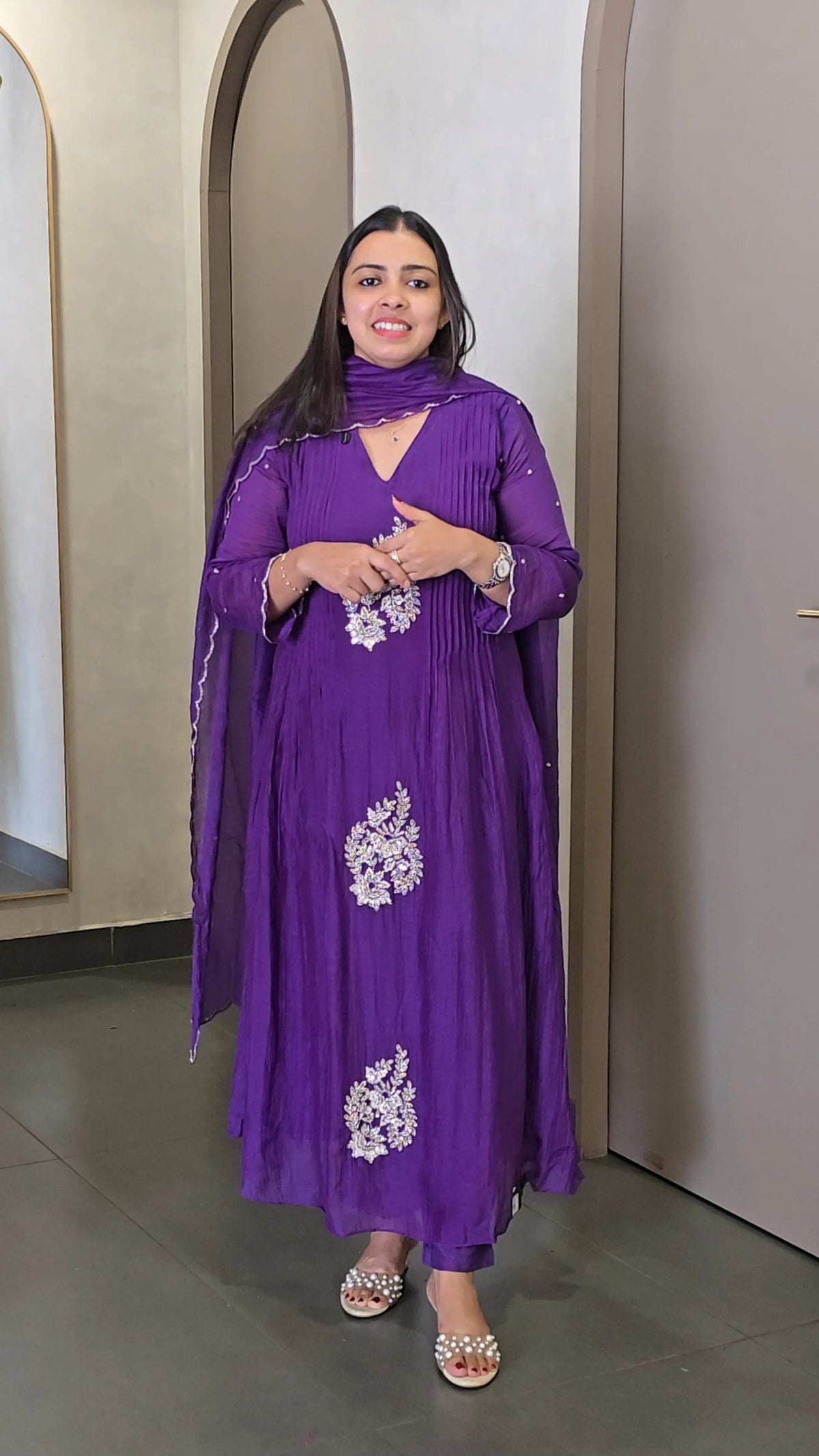 Premium Pure Mulchanderi Salwarset - SC 10583