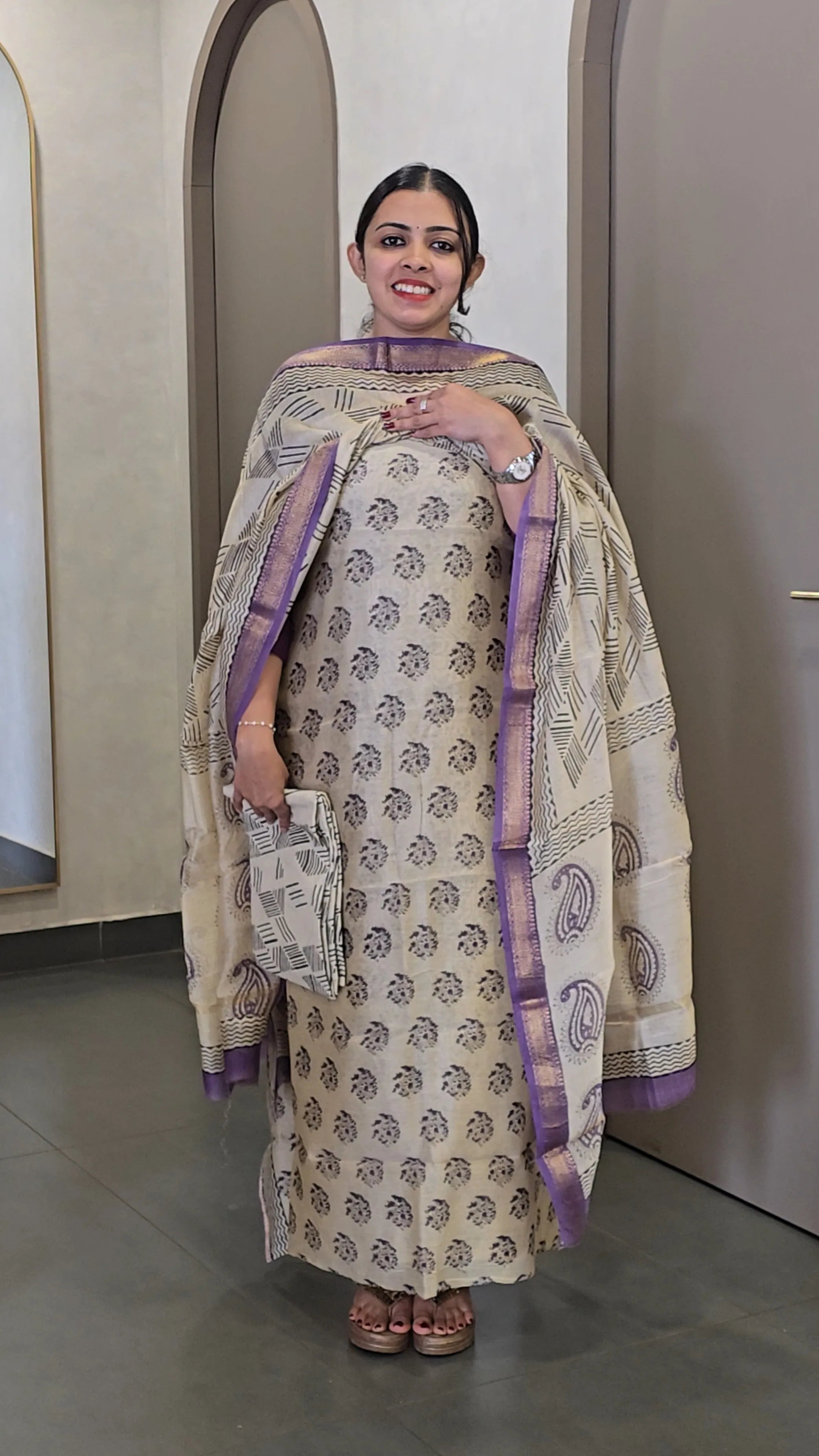 Maheshwari Silk Salwarsuit - SC 10339