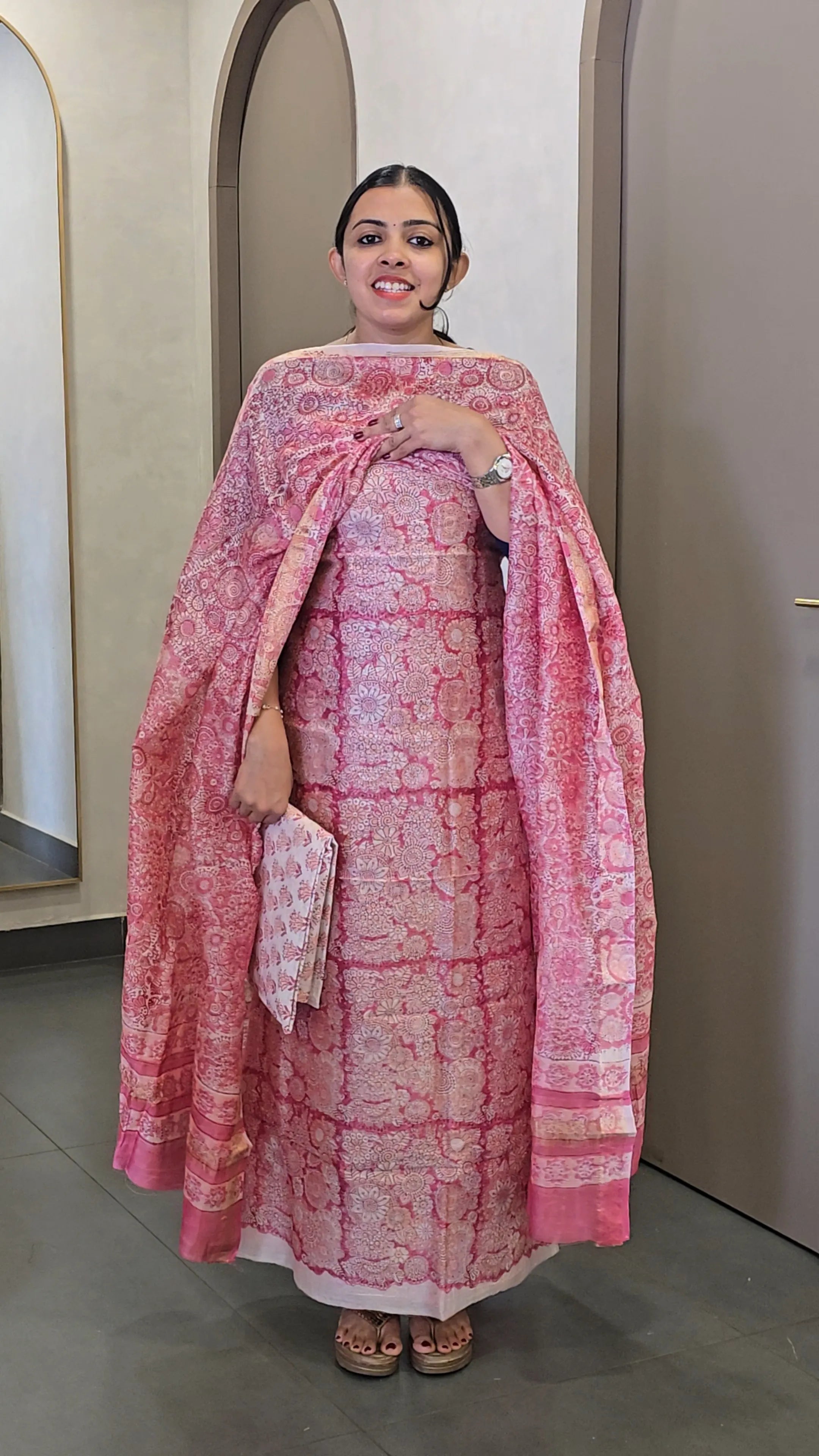 Maheshwari Silk Salwarsuit - SC 10666