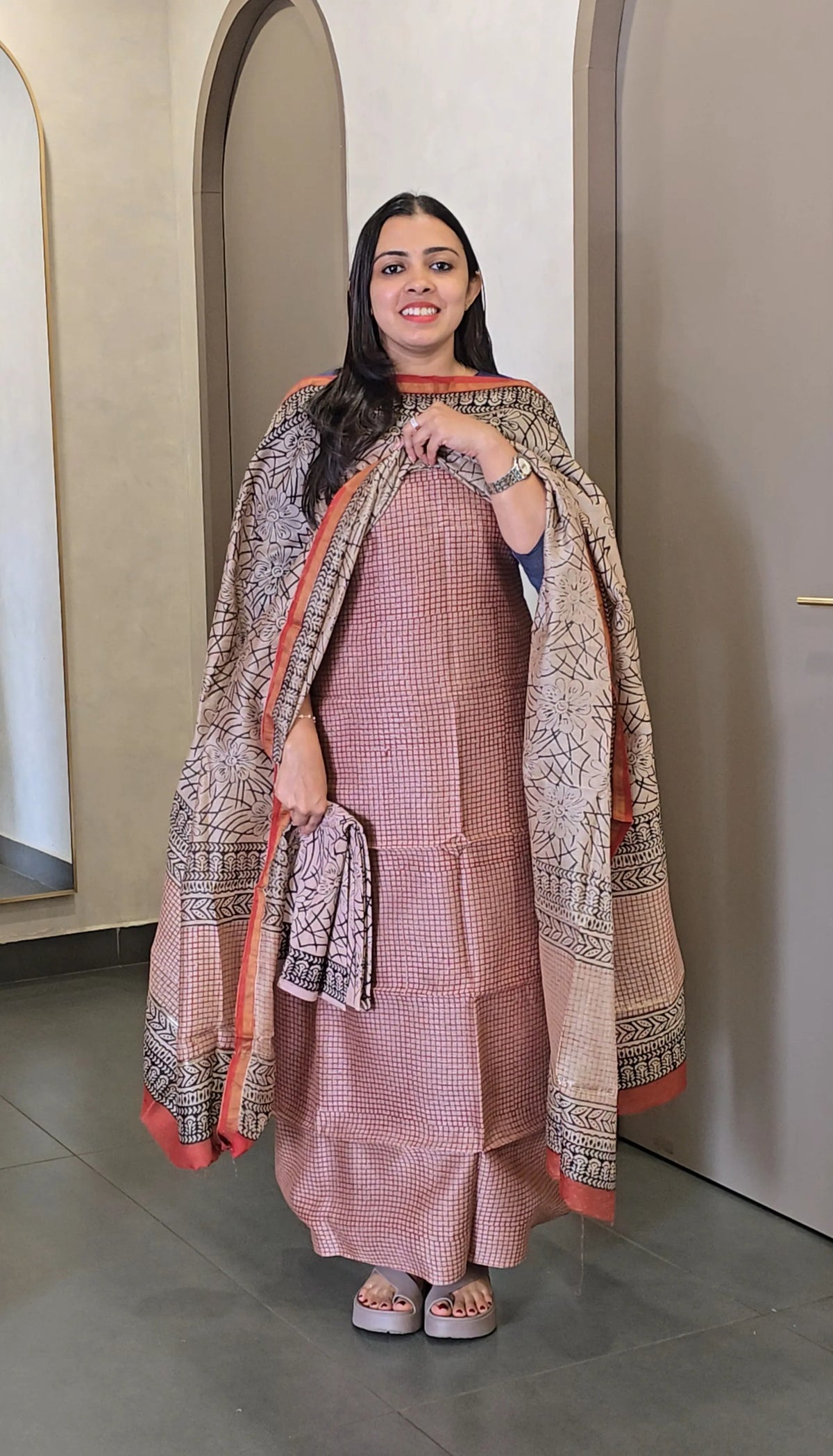 Chanderi Silk Salwarsuit - SC 10814