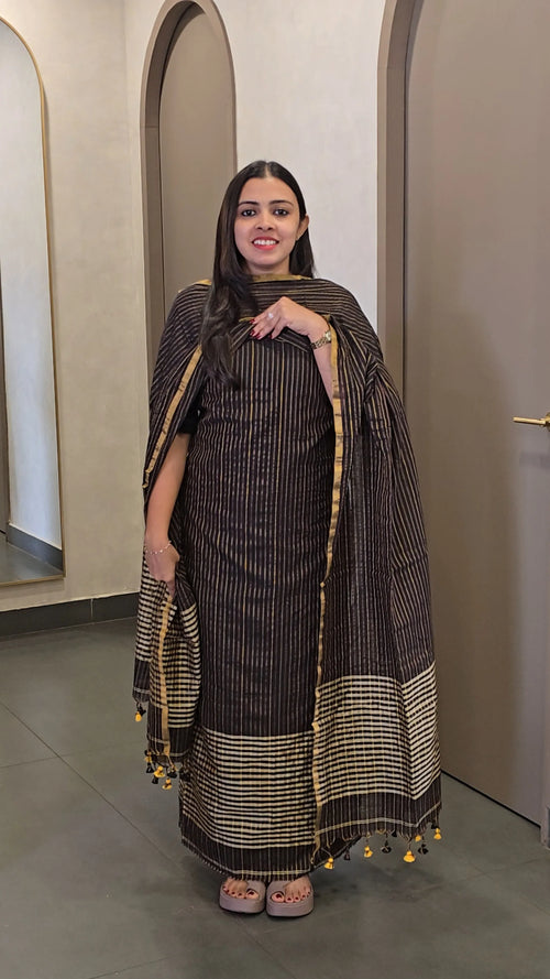 Cotton Linen Salwarsuit - SC 10836