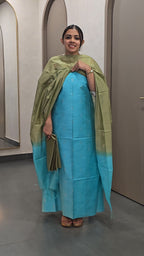 Semi-Tussar Silk Salwarsuit