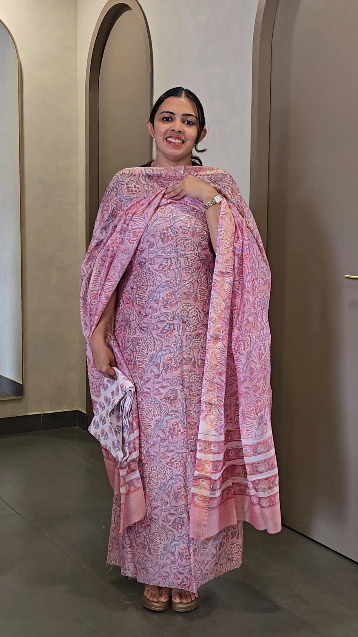 Maheshwari Silk Salwarsuit - SC 10726