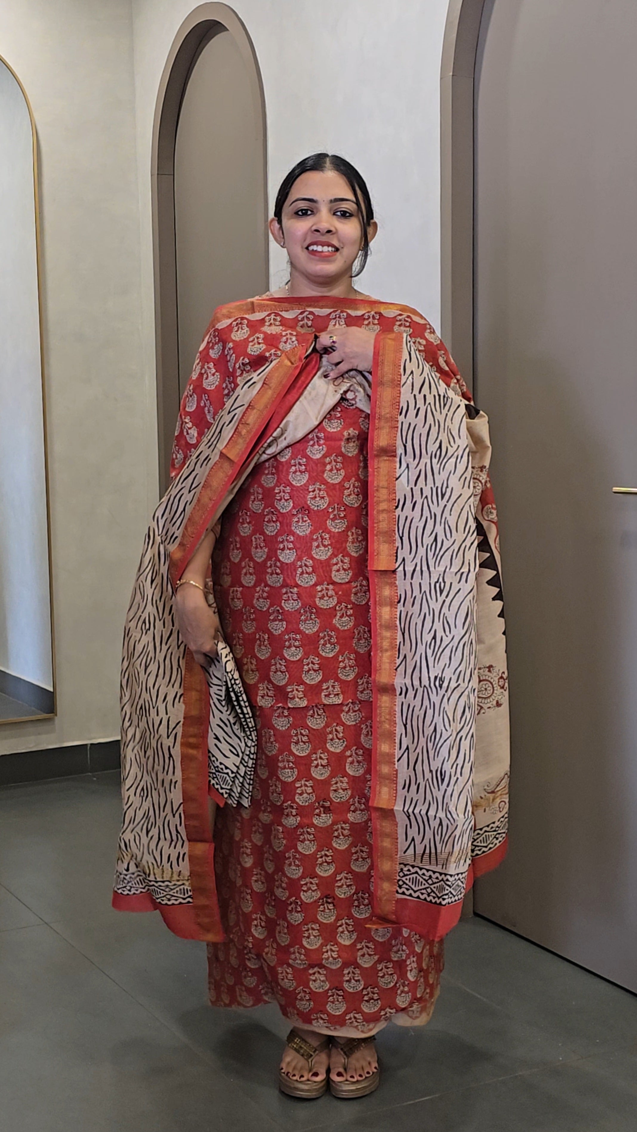 Maheshwari Silk Salwarsuit - SC 10339