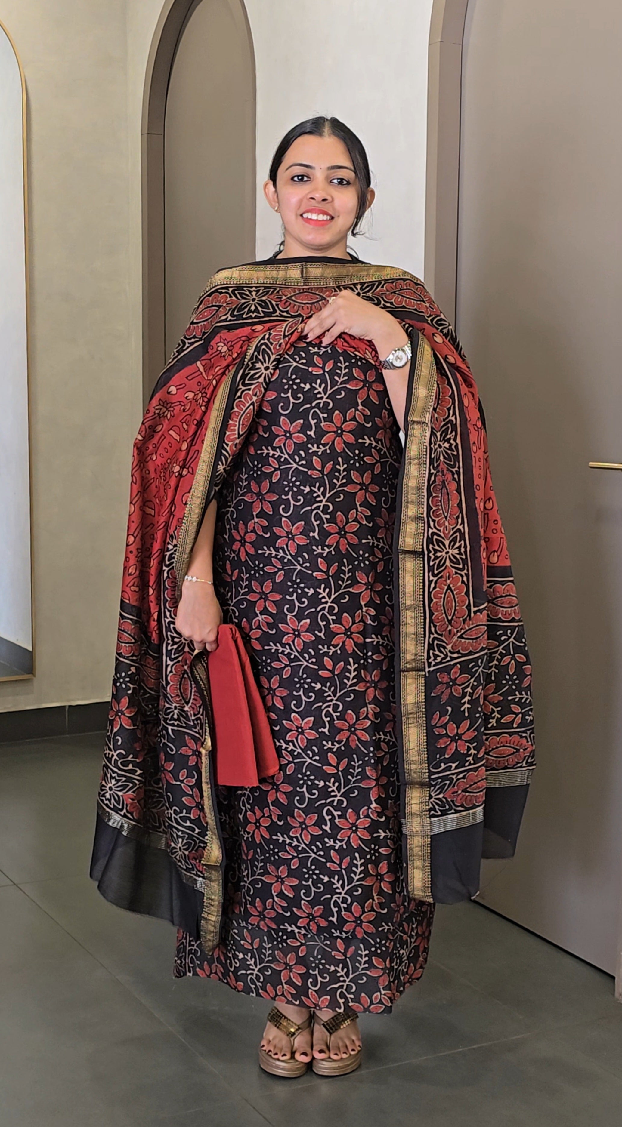 Maheshwari Silk Salwarsuit - SC 10327