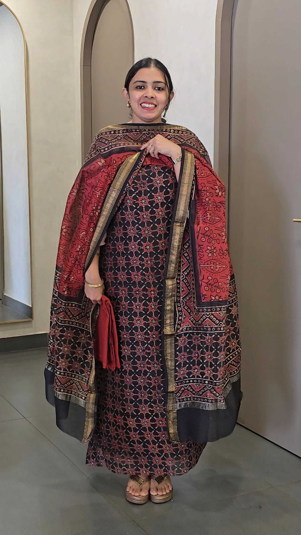 Maheshwari Silk Salwarsuit - SC 10723
