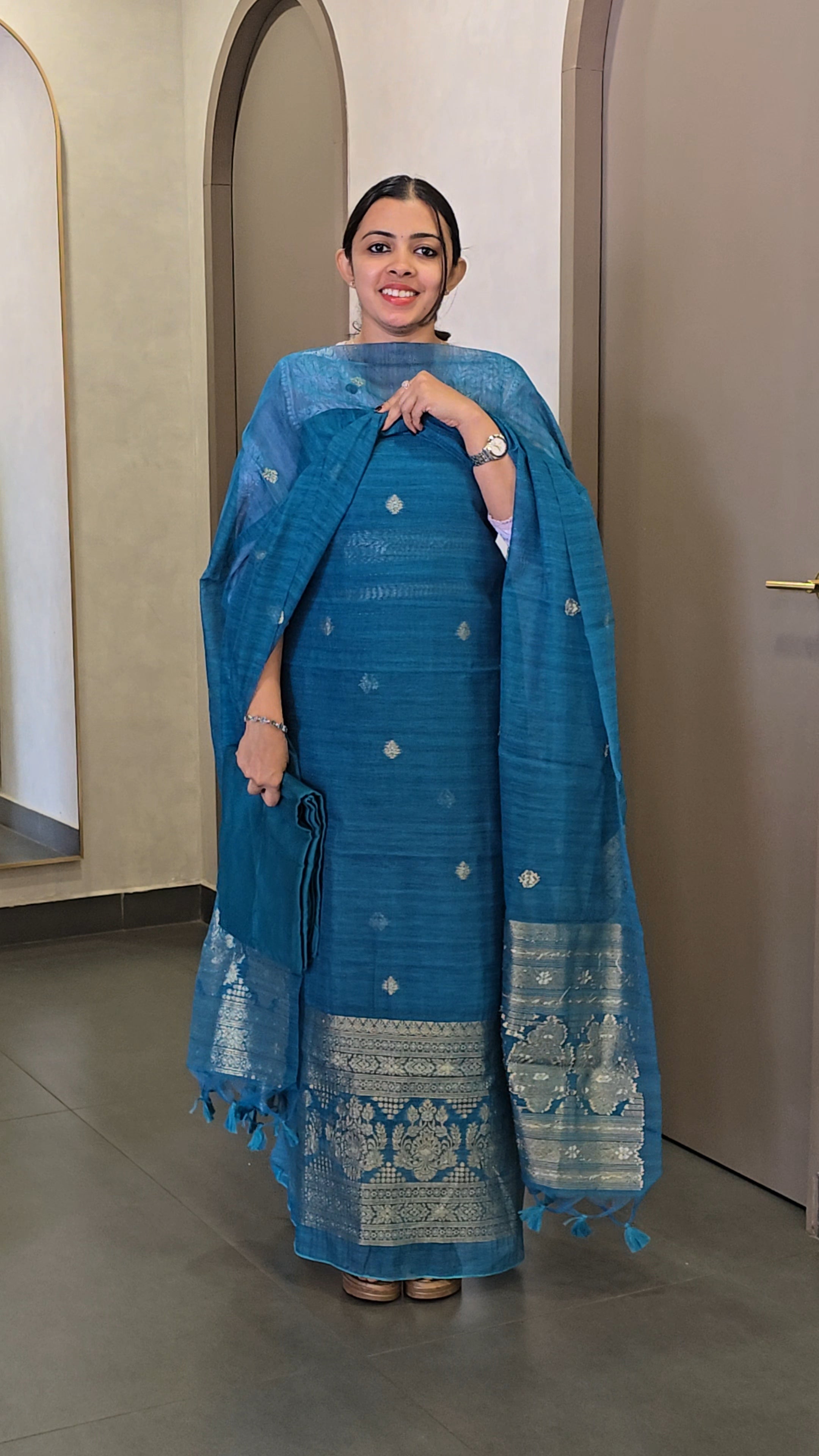 Banarasi Chanderi Salwarsuit - SC 10412