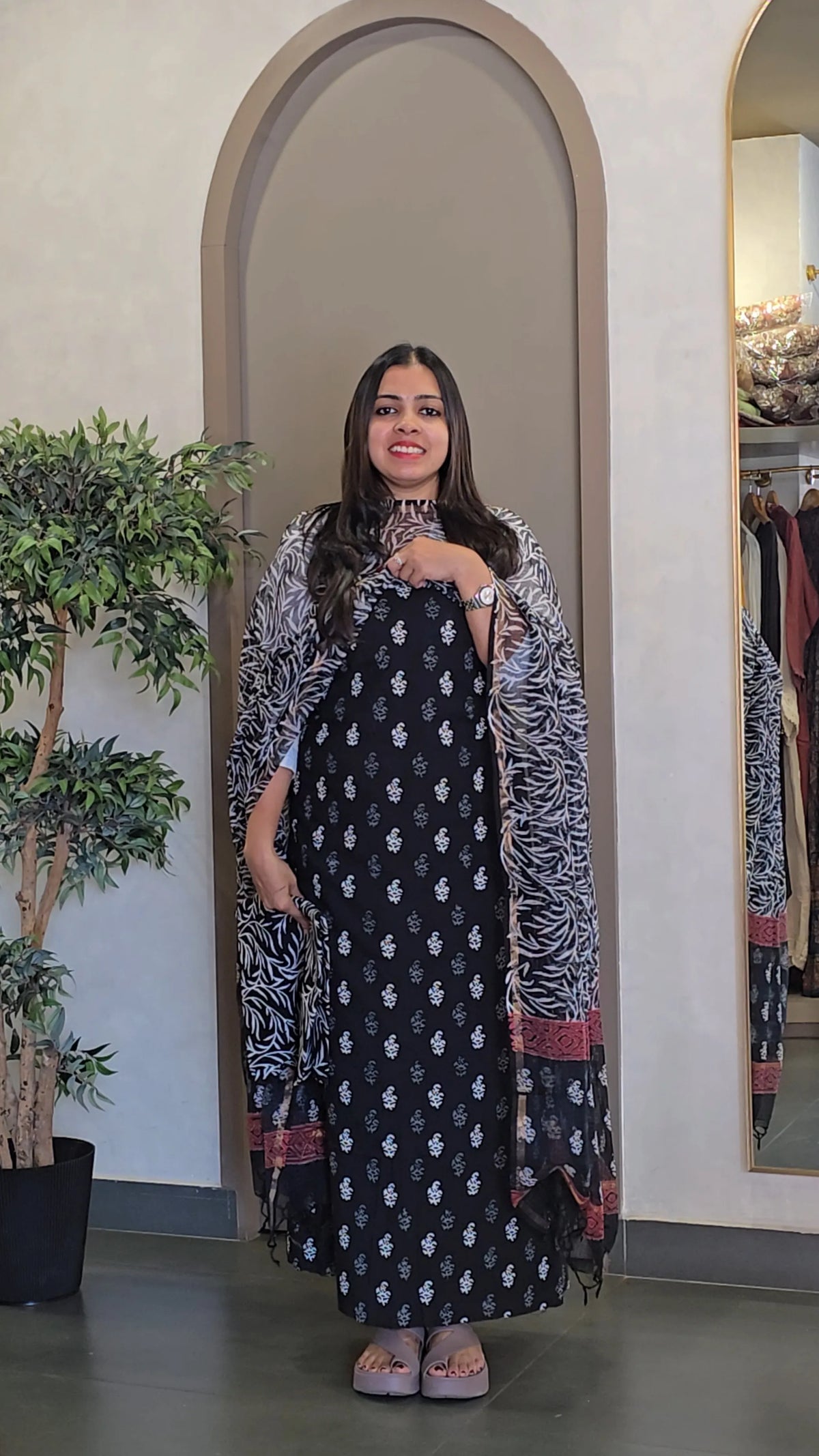 Cotton Salwarsuit with Kota Doria Dupatta - SC 10945