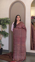 Premium Tissue Muslin Saree with Mudka Blouse - SC 10498