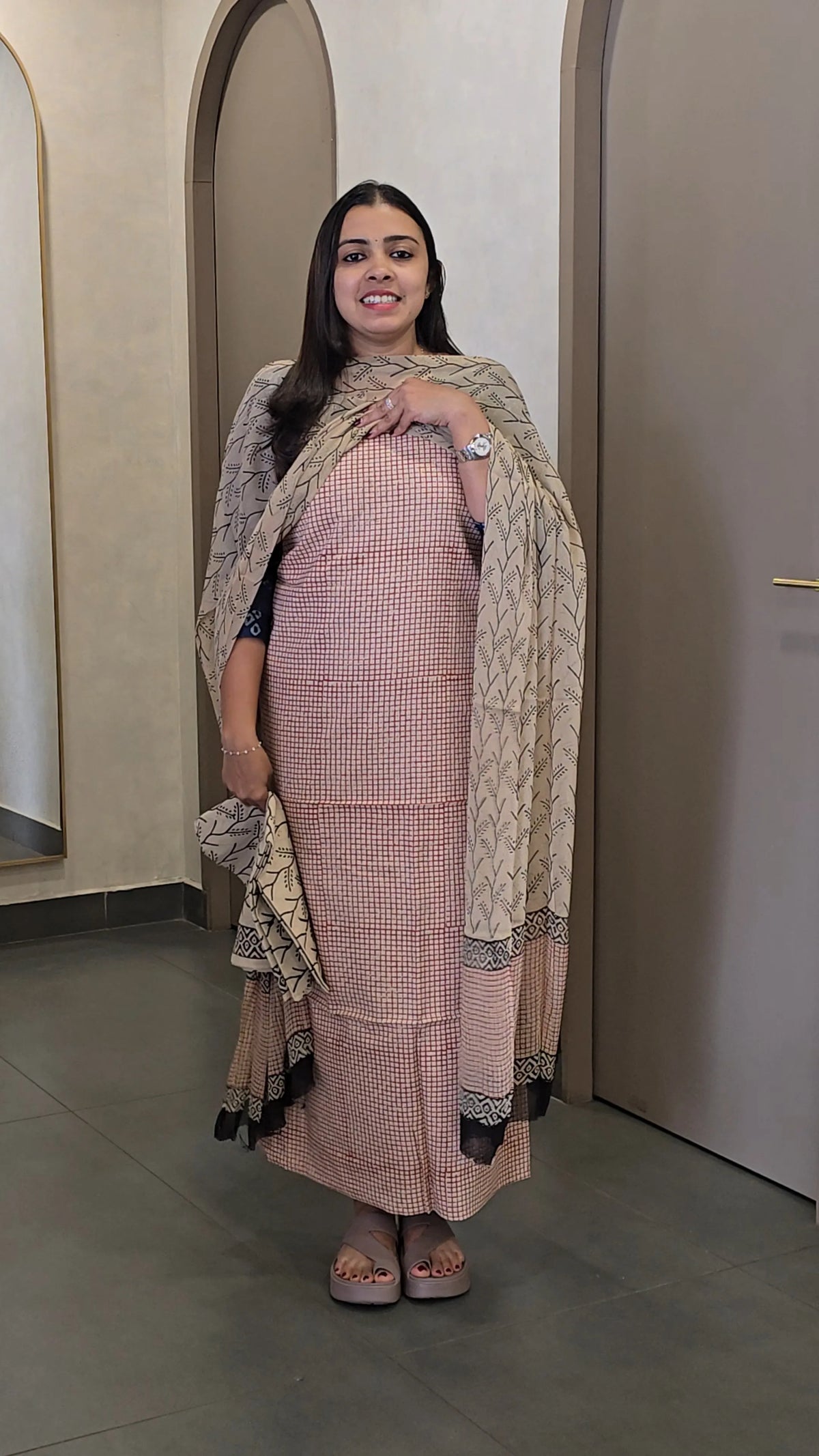 Cotton Salwarsuit with Chiffon Dupatta - SC 10333
