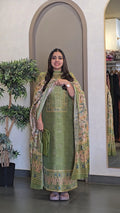 Semi Raw Silk Salwarsuit - SC 10939