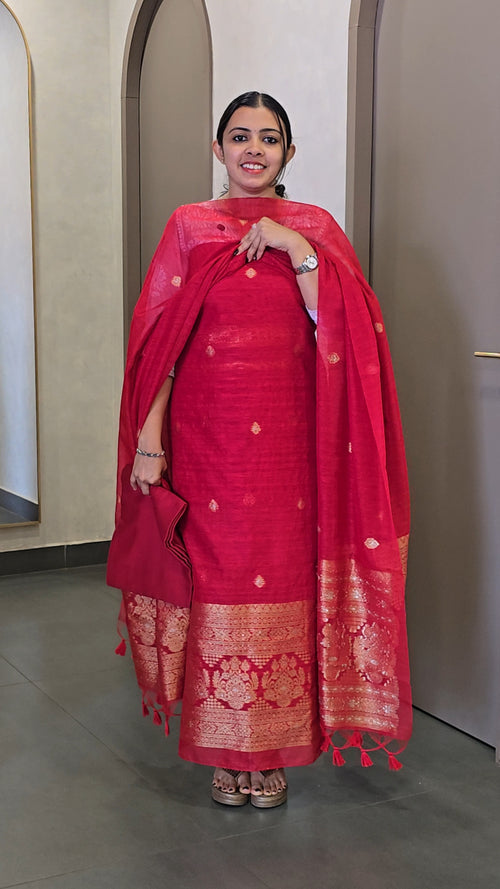 Banarasi Chanderi Salwarsuit - SC 10412