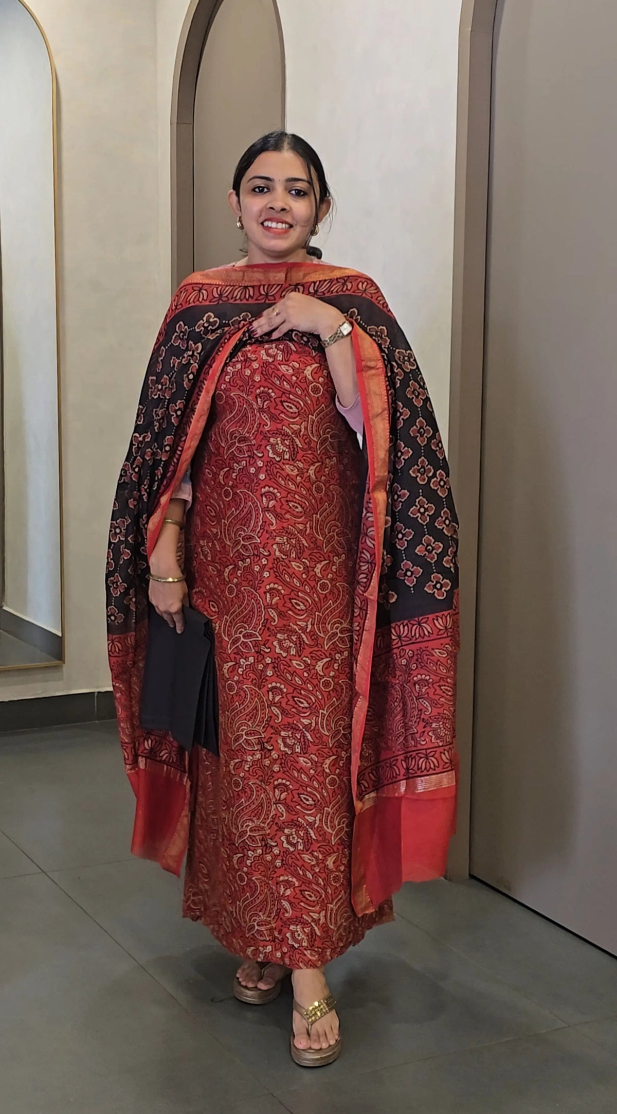 Maheshwari Silk Salwarsuit - SC 10723