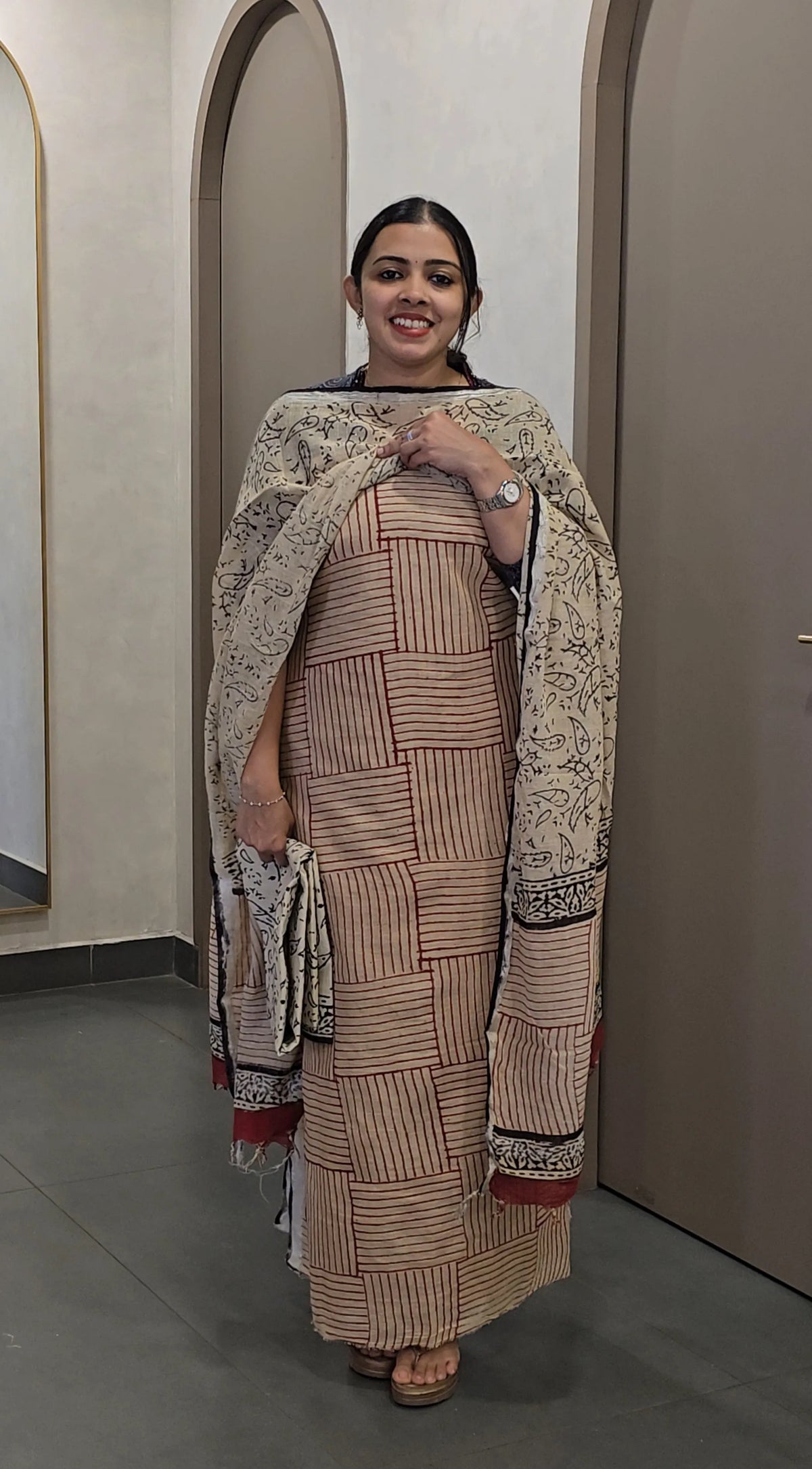 Semi-Linen Salwarsuit - SC 10727
