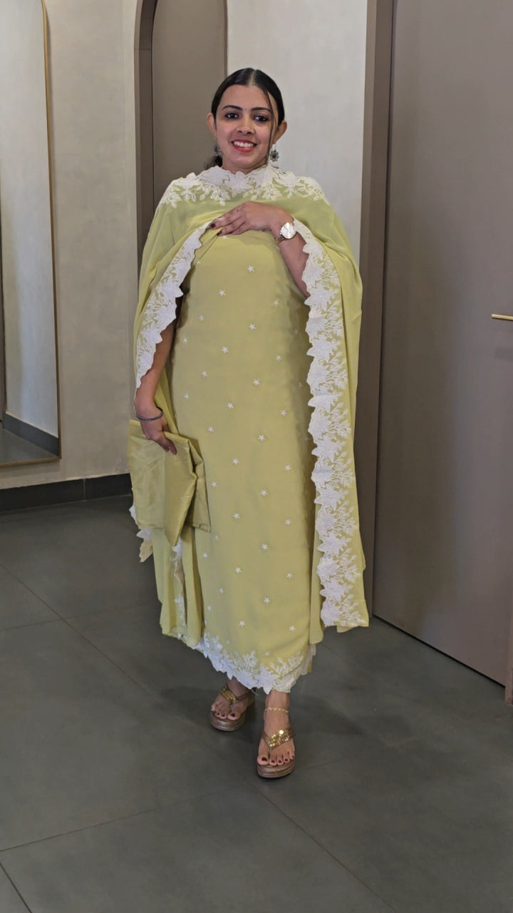 Georgette Cutwork Salwarsuit - SC 1004