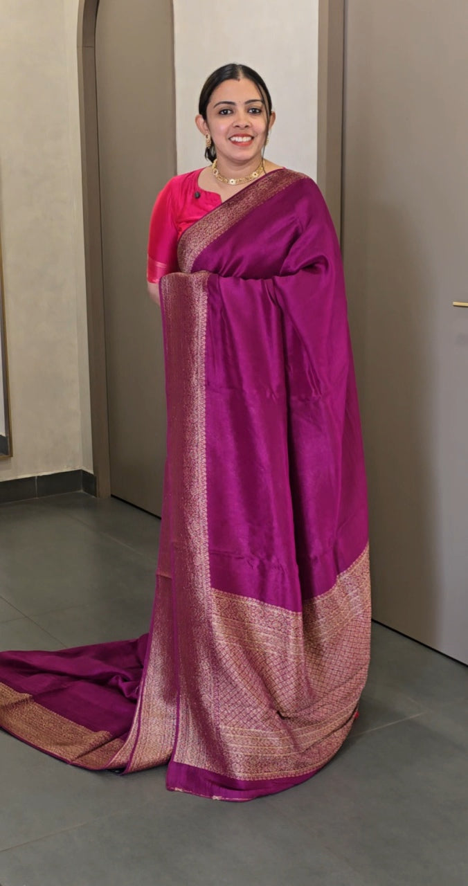 Raw Silk Banarasi Saree - SC 9921