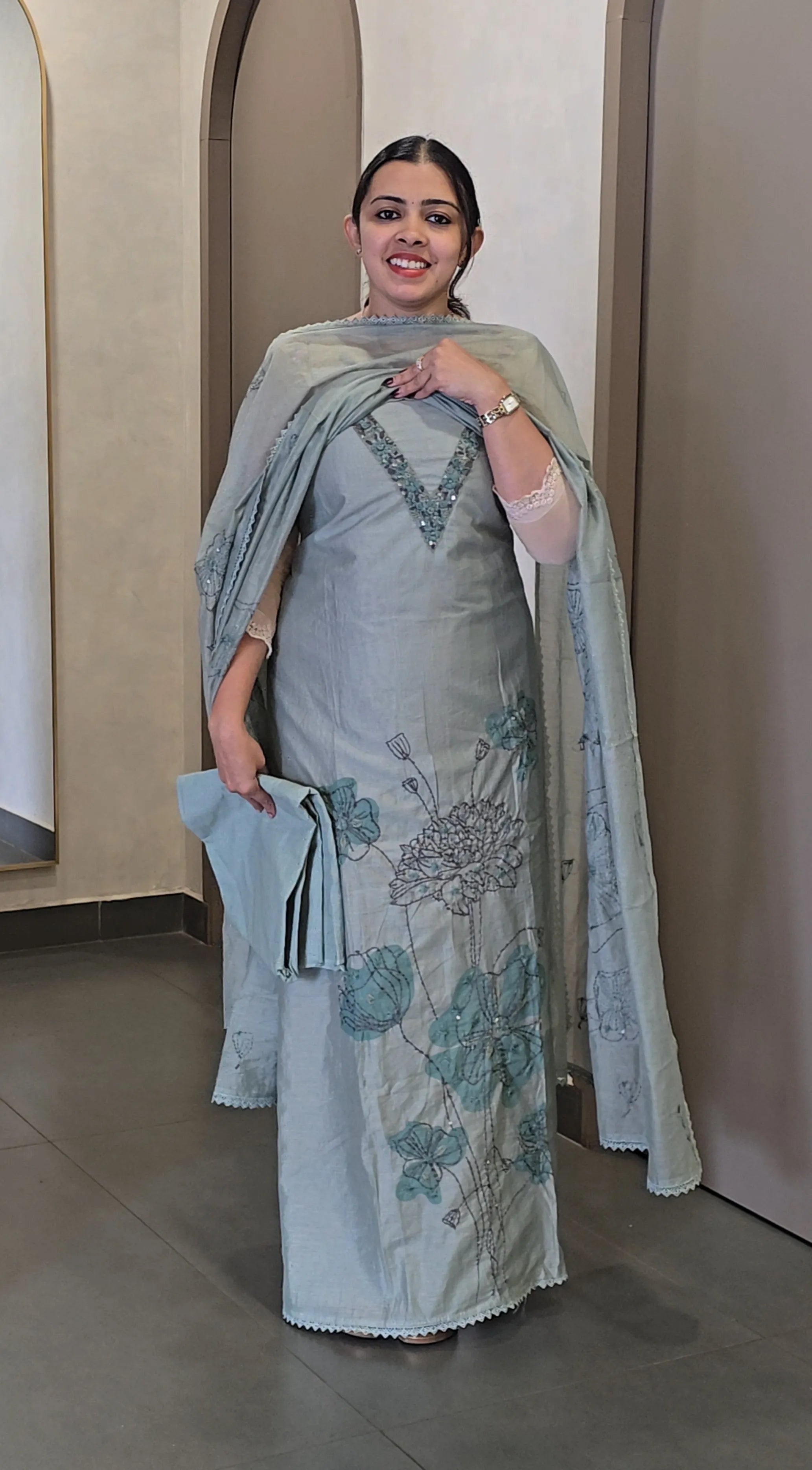 Handpicked Mul Chanderi Salwarsuit - SC 10475