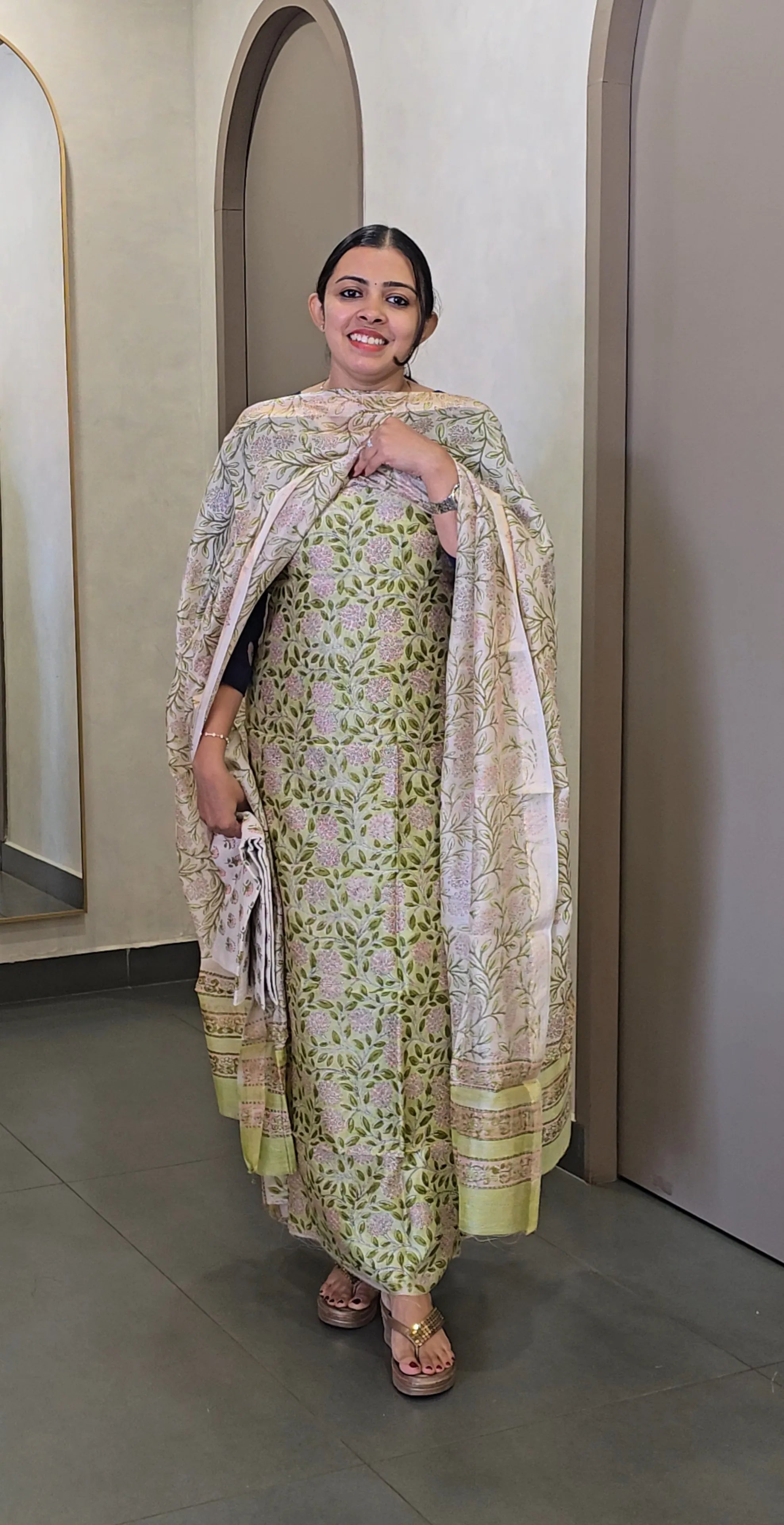 Maheshwari Silk Salwarsuit - SC 10666