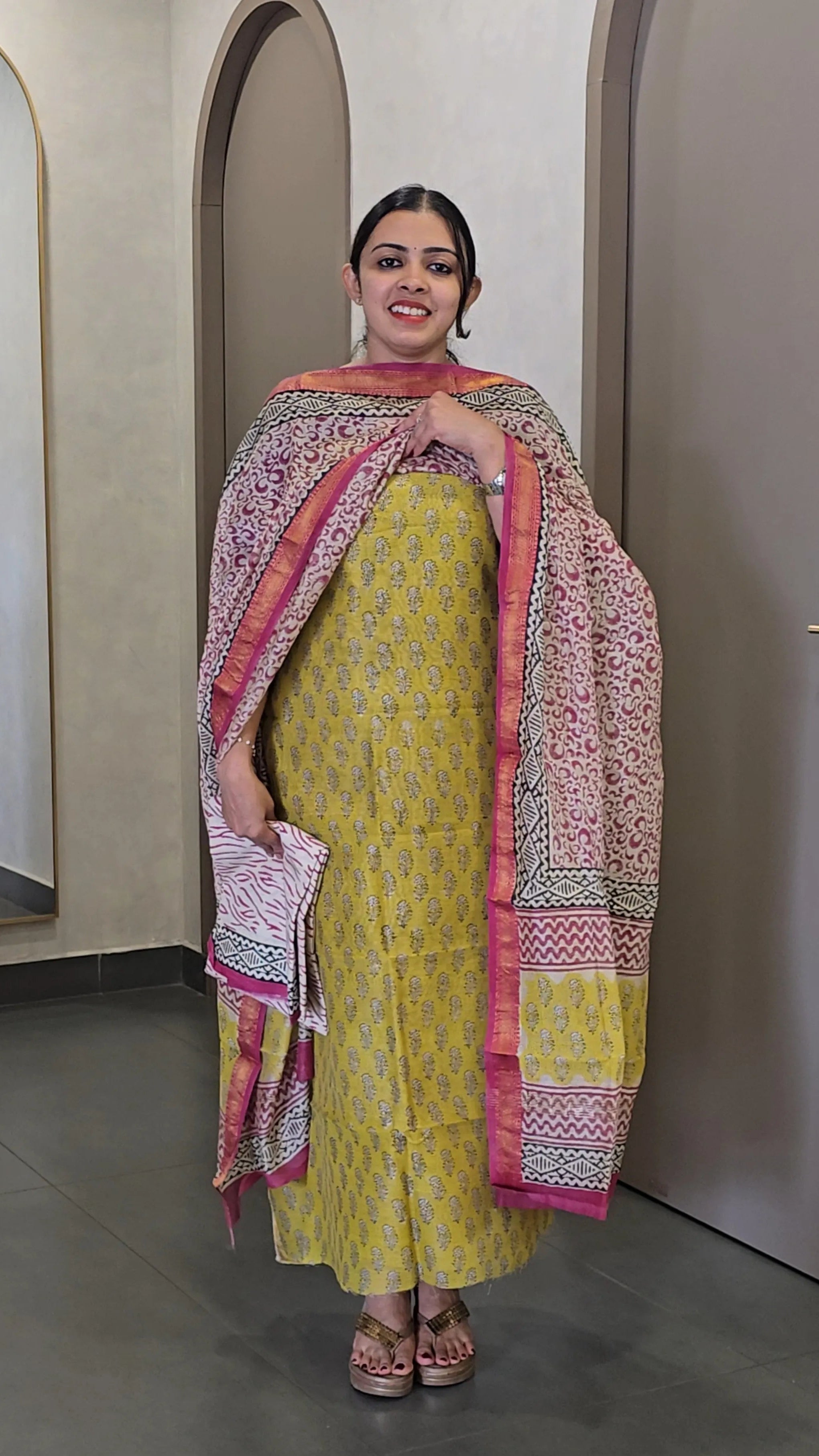 Maheshwari Silk Salwarsuit - SC 10339