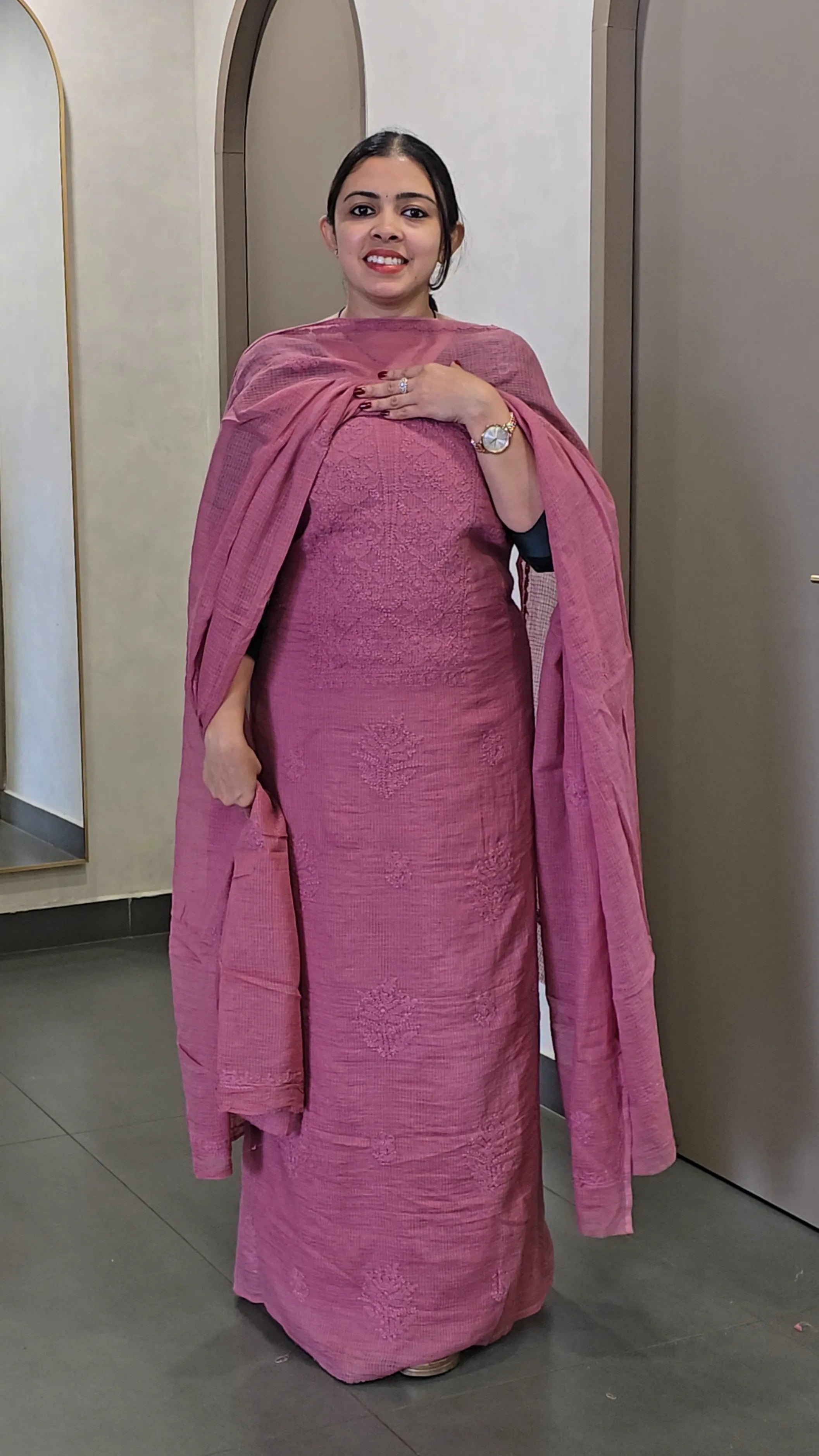 Premium Cotton Kota Chikanakari Salwarsuit - SC 10394