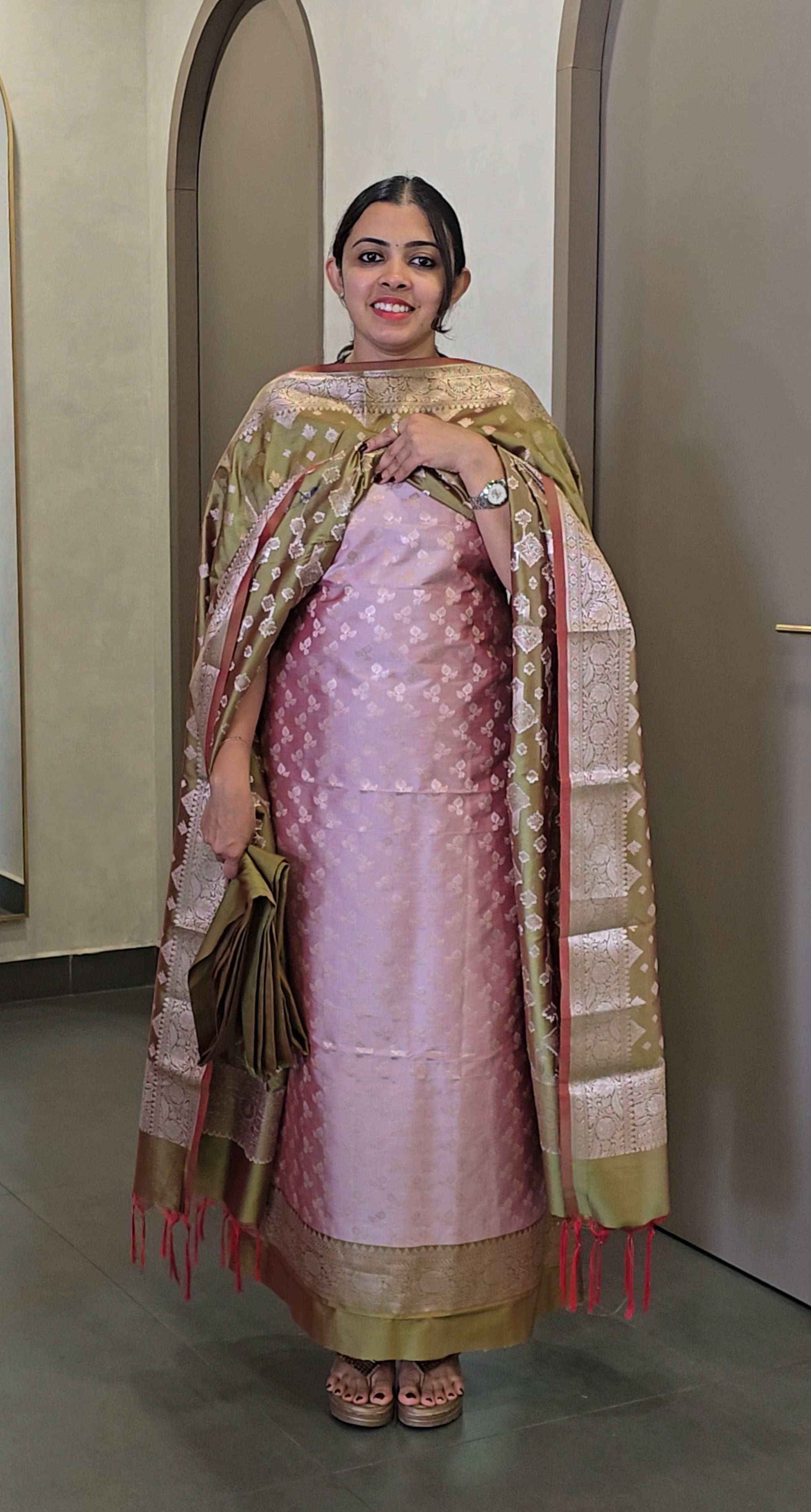Soft Silk Banarasi Salwarsuit - SC 10254