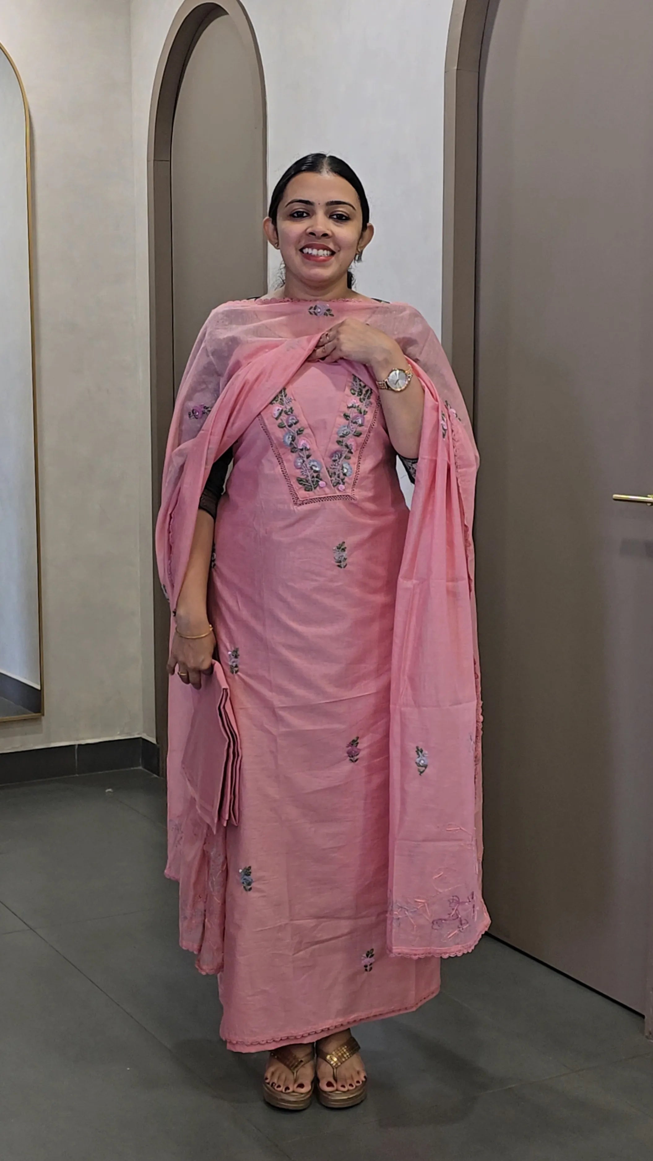 Handpicked Kota & Mul Chanderi Salwar Suit - SC 10475