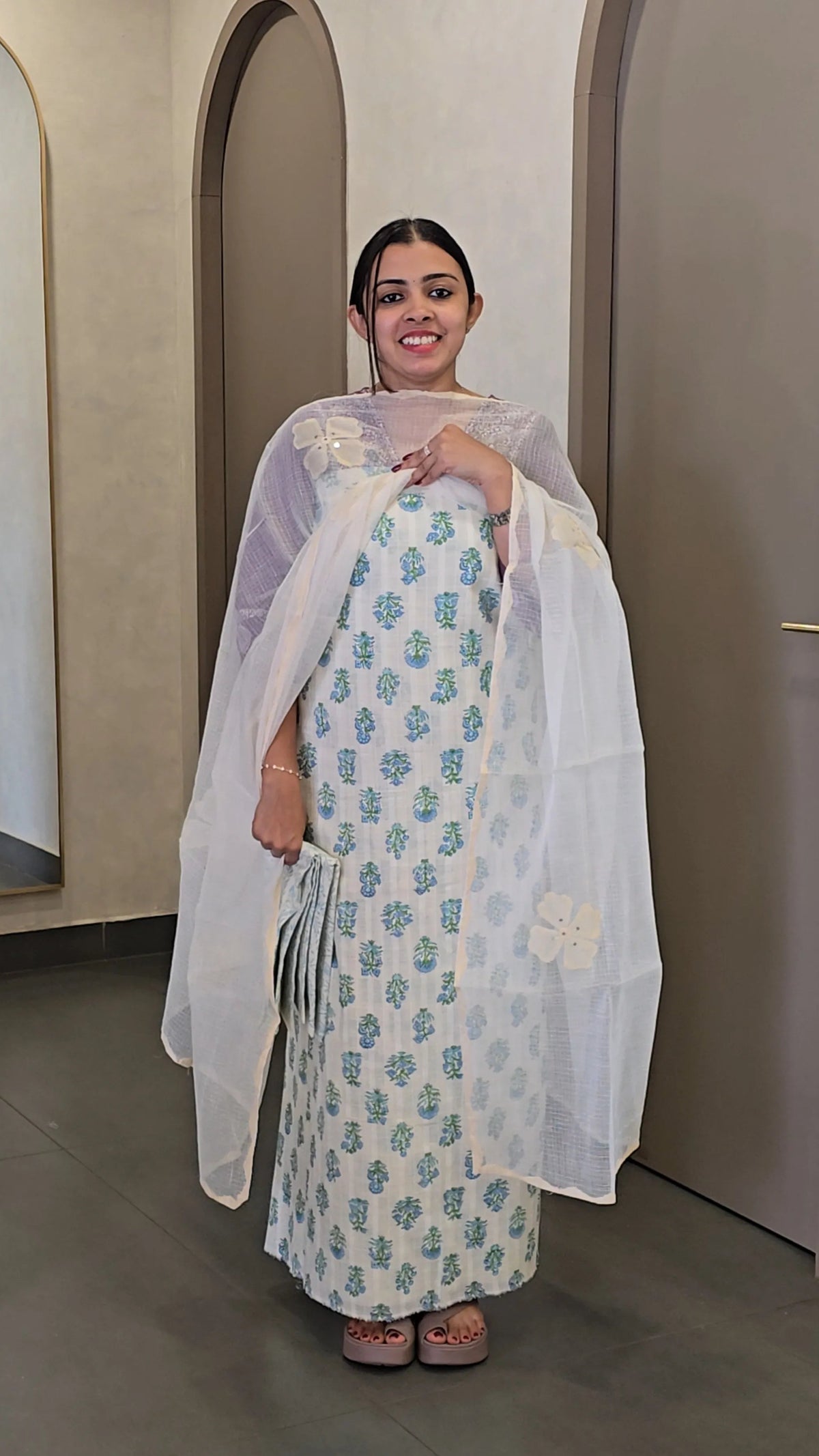 Jacquard Cotton with Kota Dupatta - SC 10172