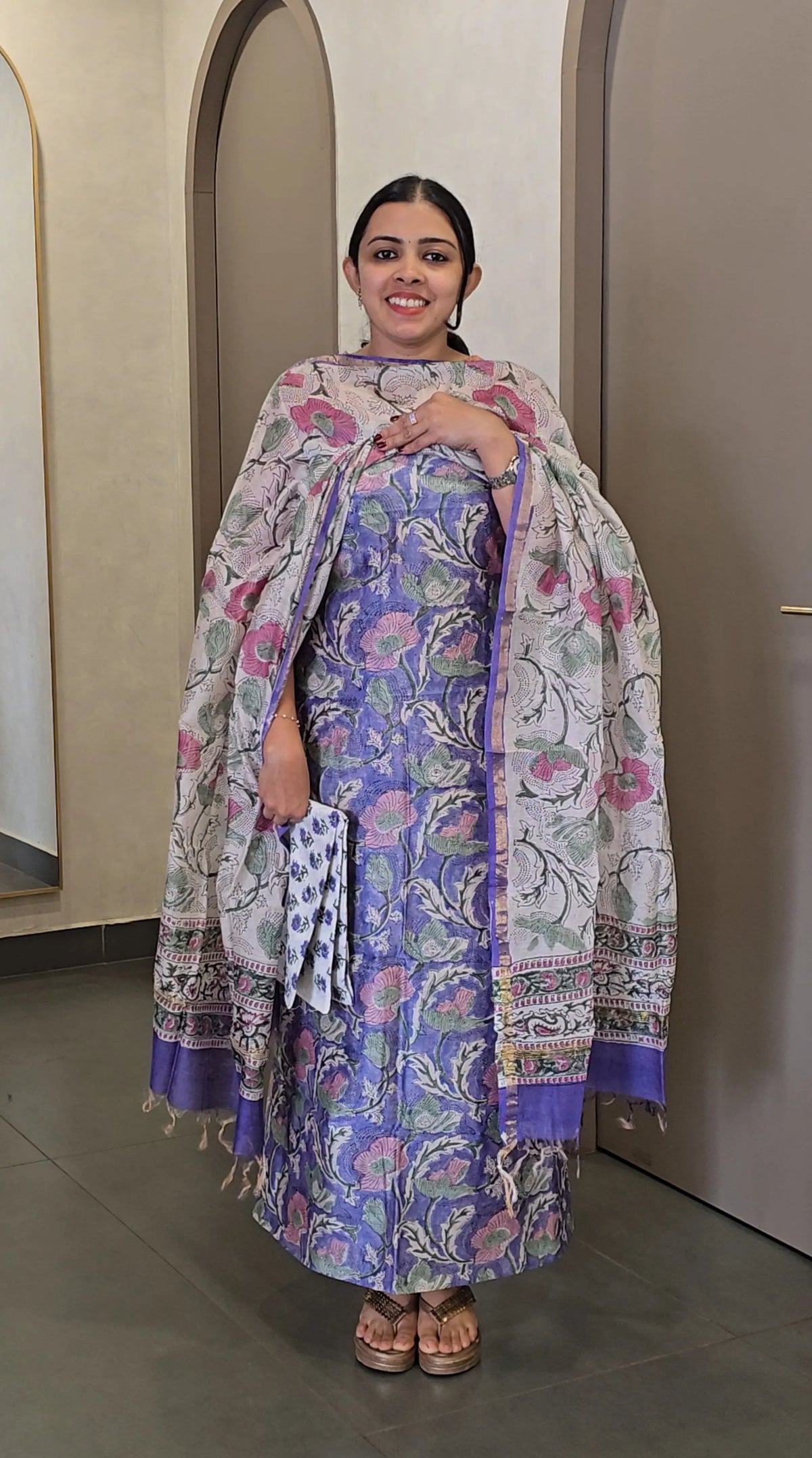 Chanderi Silk Salwar Suit - SC 10724