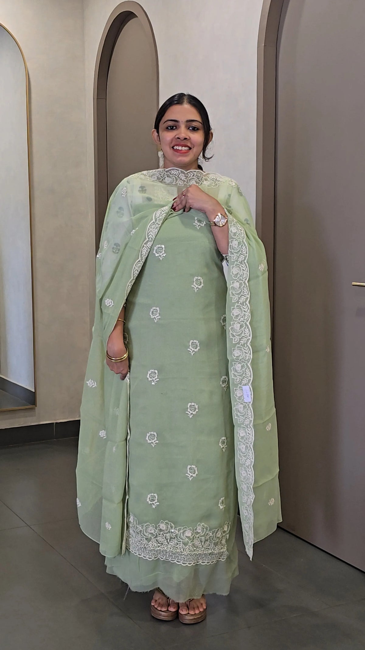 Crepe Silk Salwarsuit - SC 9594